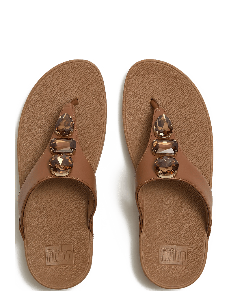 FitFlop - LULU ULTRA-JEWEL TOE-POST SANDALS - plateau-sandalen - deep tan - 3