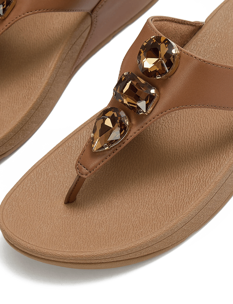 FitFlop - LULU ULTRA-JEWEL TOE-POST SANDALS - plateau-sandalen - deep tan - 4