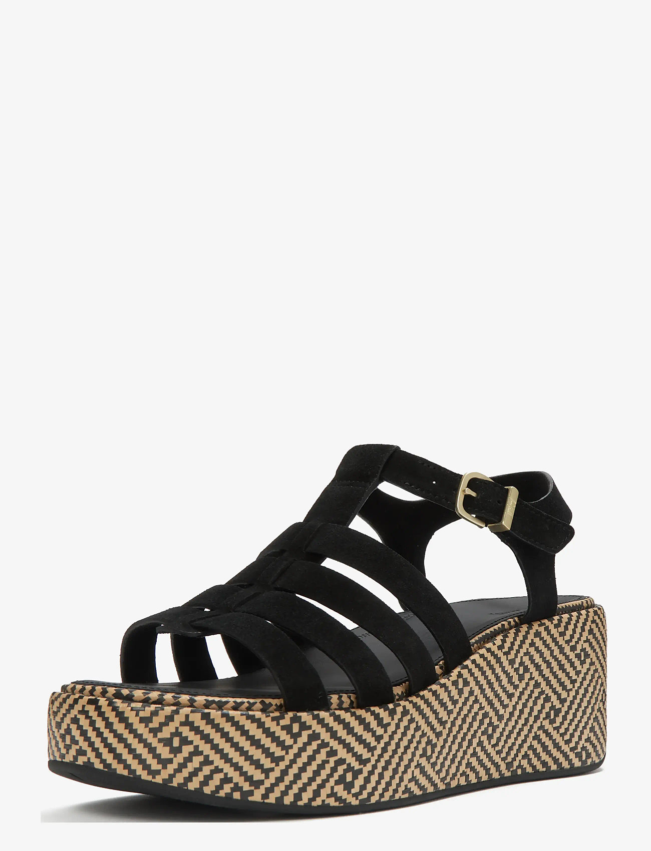 FitFlop - PLATFFORMS GRAPHIC-WEAVE SUEDE FISHERMAN SANDALS - plateau-sandalen - black - 2