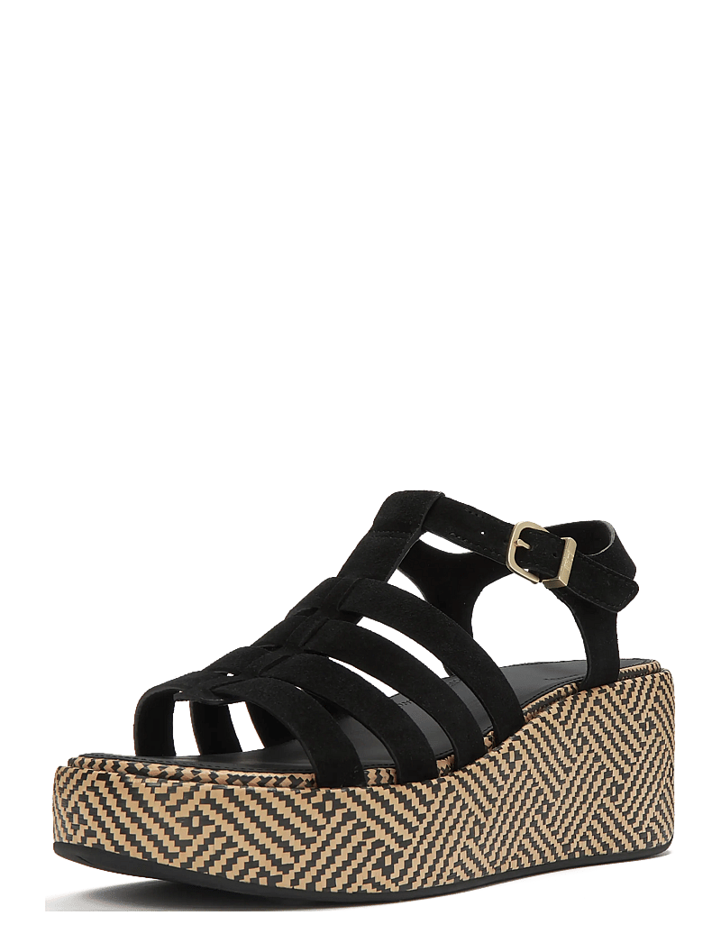 FitFlop - PLATFFORMS GRAPHIC-WEAVE SUEDE FISHERMAN SANDALS - plateau-sandalen - black - 2