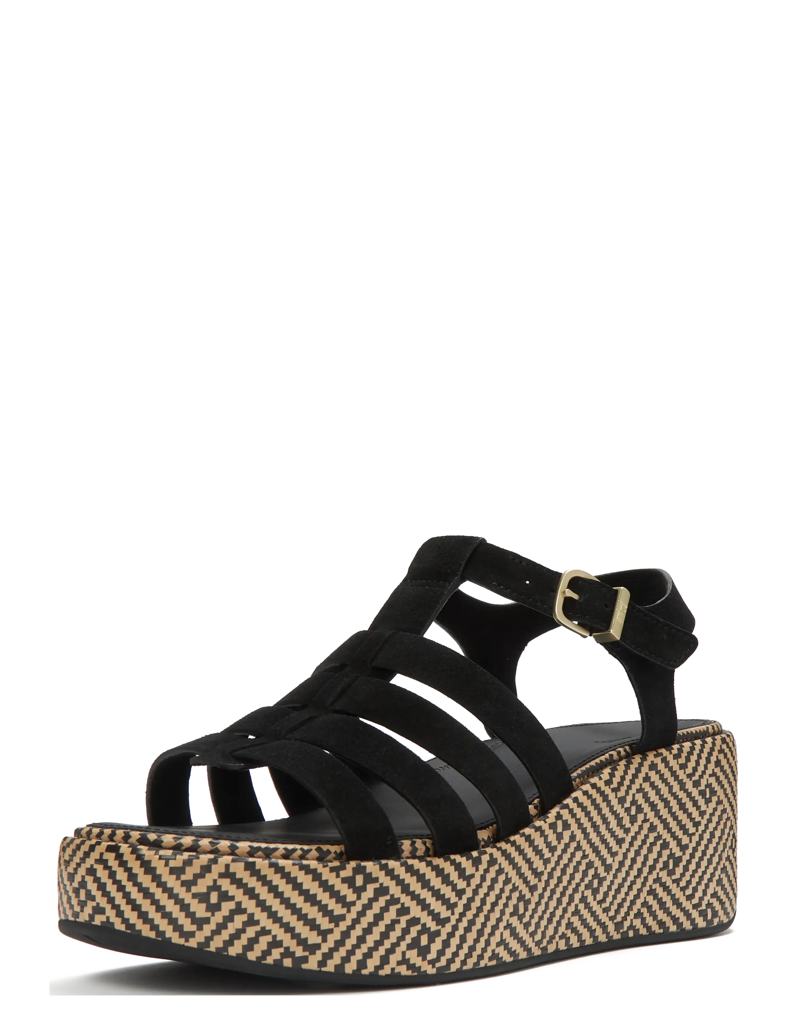 FitFlop - PLATFFORMS GRAPHIC-WEAVE SUEDE FISHERMAN SANDALS - plateau-sandalen - black - 2
