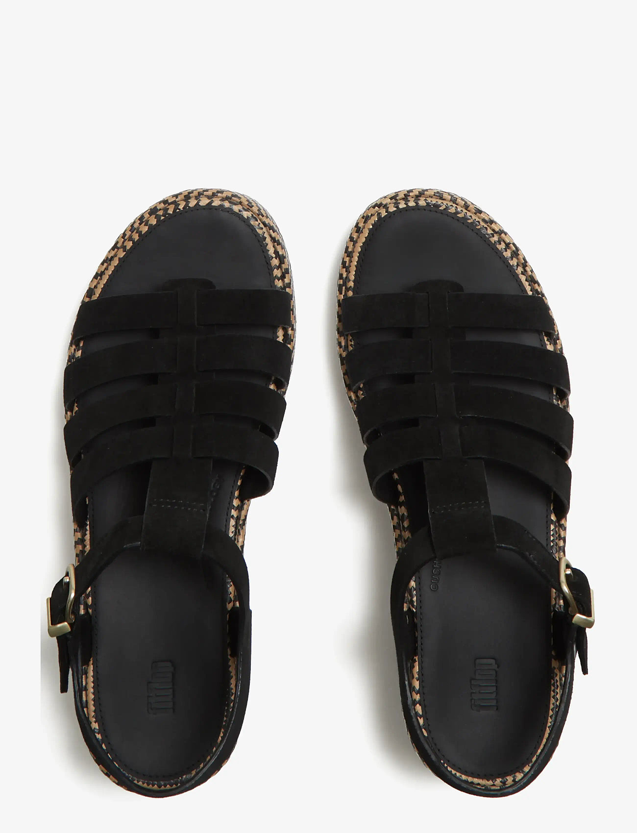 FitFlop - PLATFFORMS GRAPHIC-WEAVE SUEDE FISHERMAN SANDALS - plateau-sandalen - black - 3