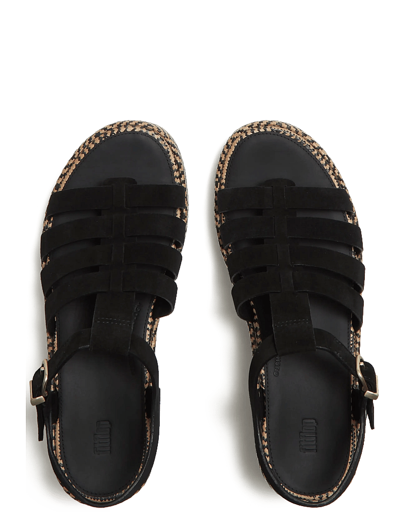 FitFlop - PLATFFORMS GRAPHIC-WEAVE SUEDE FISHERMAN SANDALS - plateau-sandalen - black - 3