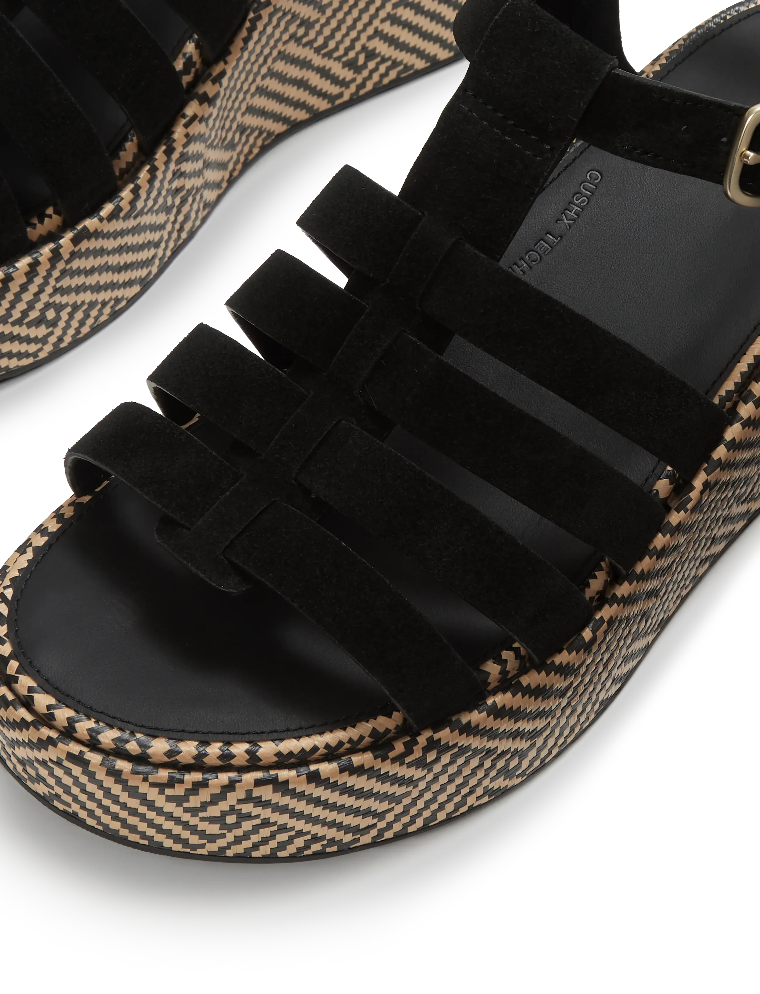 FitFlop - PLATFFORMS GRAPHIC-WEAVE SUEDE FISHERMAN SANDALS - plateau-sandalen - black - 4