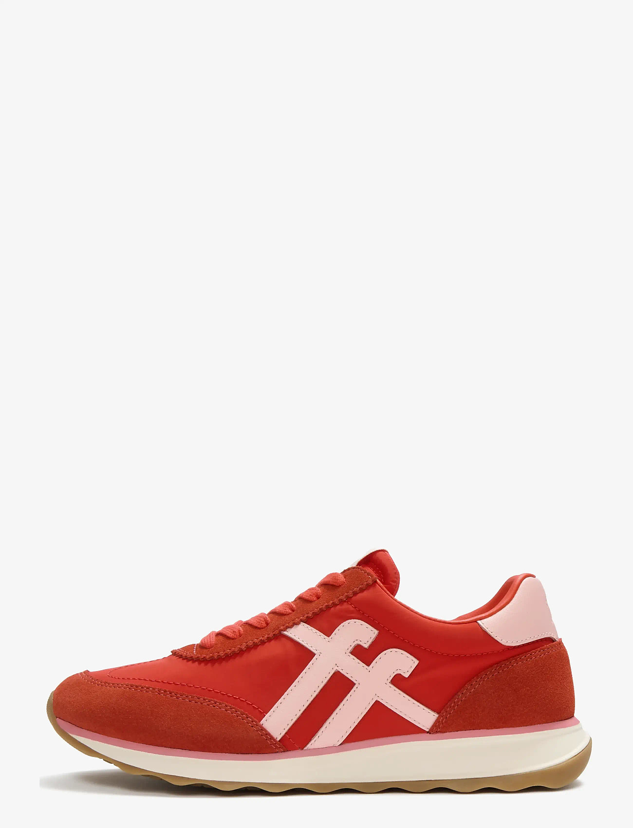FitFlop - RETRO-Q FF FABRIC/SUEDE SNEAKERS - lave sneakers - cherry tomato/warm pink - 1