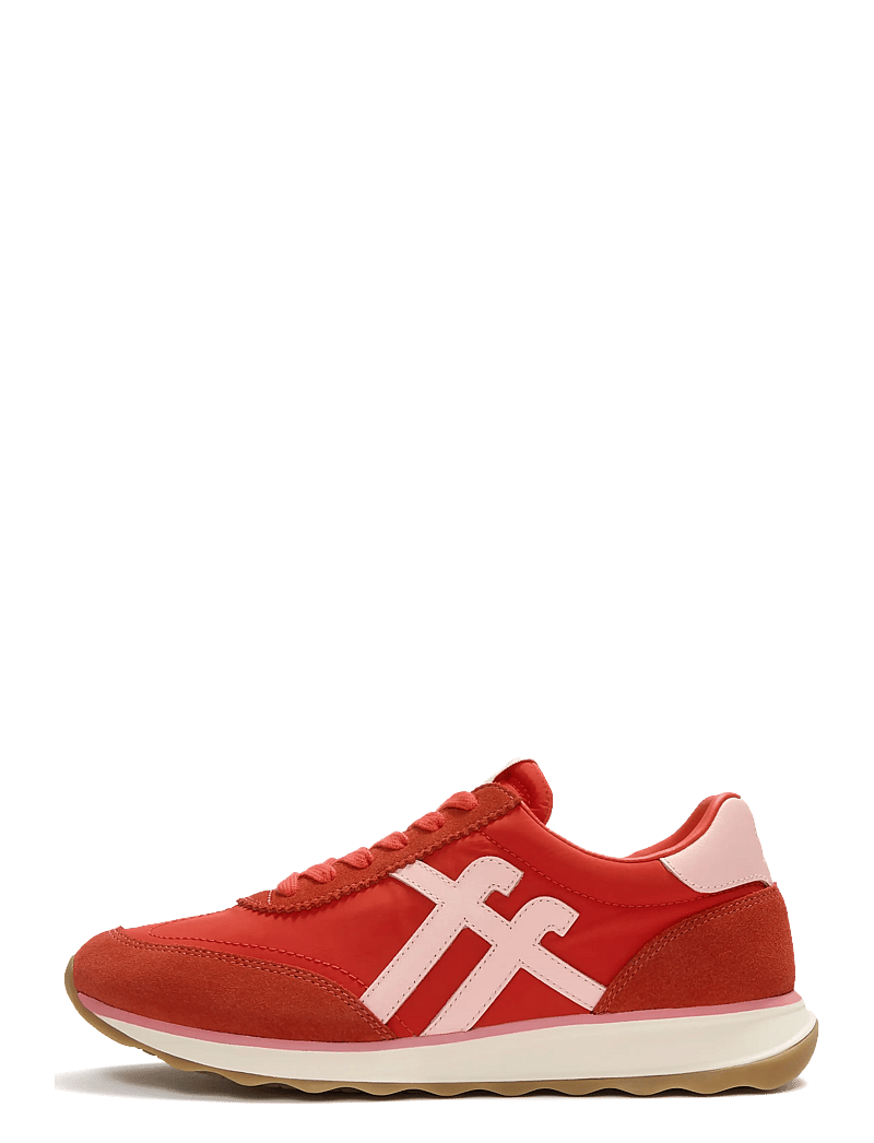 FitFlop - RETRO-Q FF FABRIC/SUEDE SNEAKERS - lave sneakers - cherry tomato/warm pink - 1