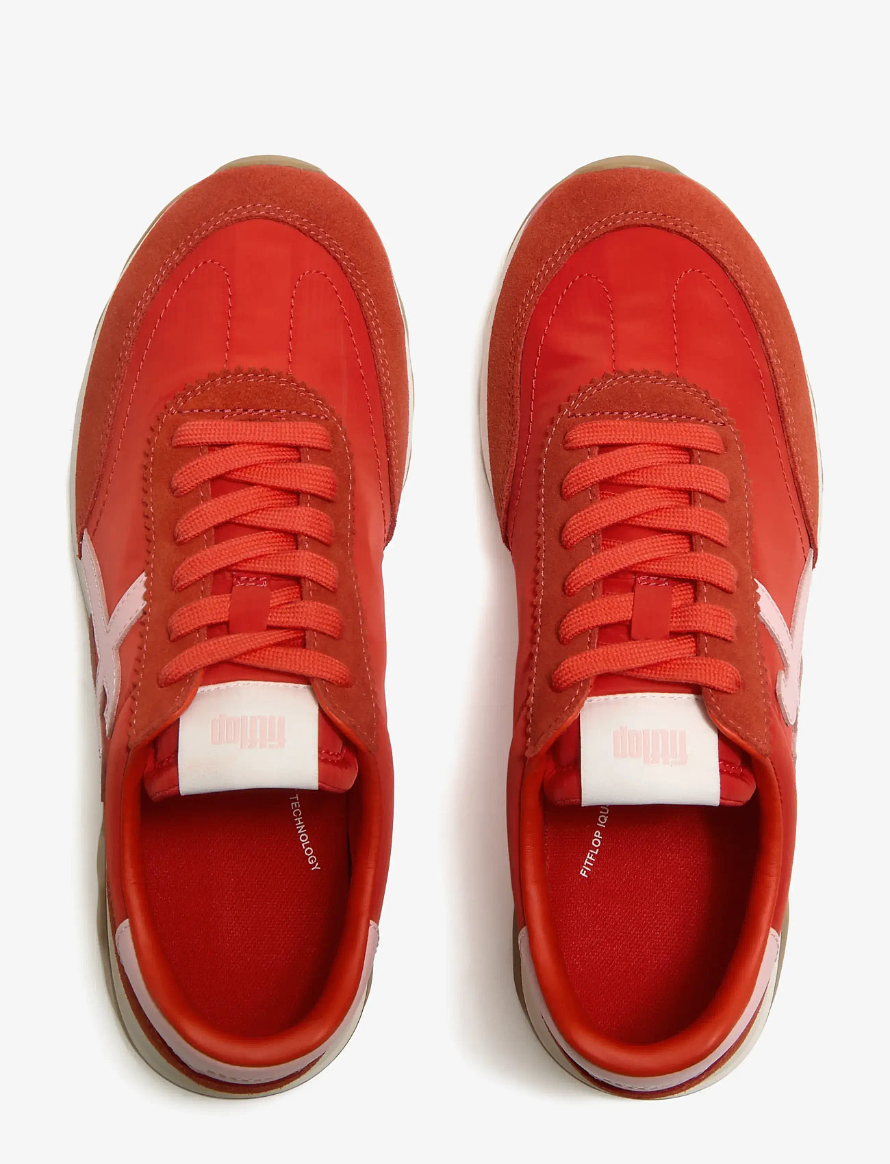 FitFlop - RETRO-Q FF FABRIC/SUEDE SNEAKERS - lave sneakers - cherry tomato/warm pink - 2