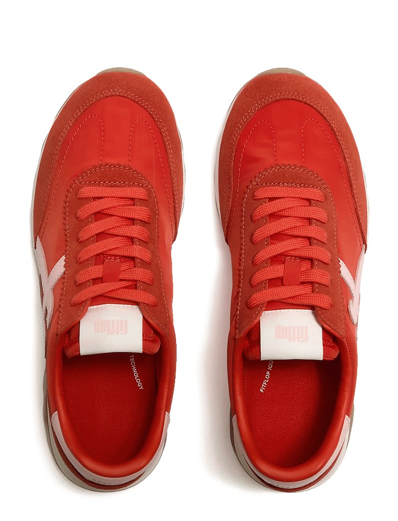 FitFlop - RETRO-Q FF FABRIC/SUEDE SNEAKERS - lave sneakers - cherry tomato/warm pink - 2