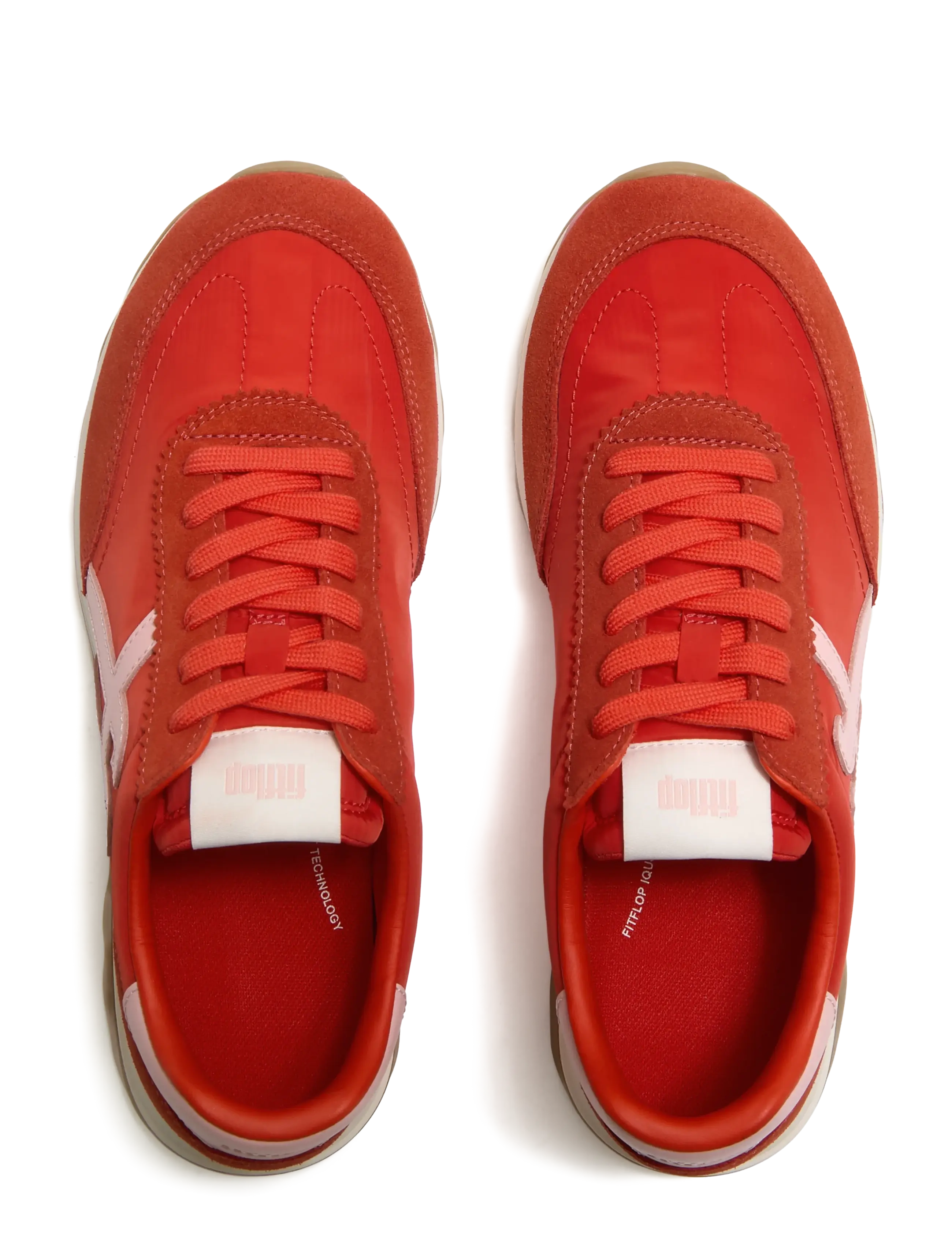 FitFlop - RETRO-Q FF FABRIC/SUEDE SNEAKERS - lave sneakers - cherry tomato/warm pink - 2