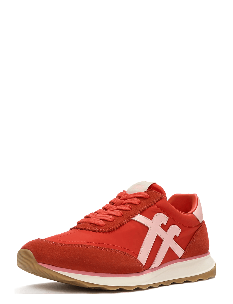 FitFlop - RETRO-Q FF FABRIC/SUEDE SNEAKERS - lave sneakers - cherry tomato/warm pink - 3