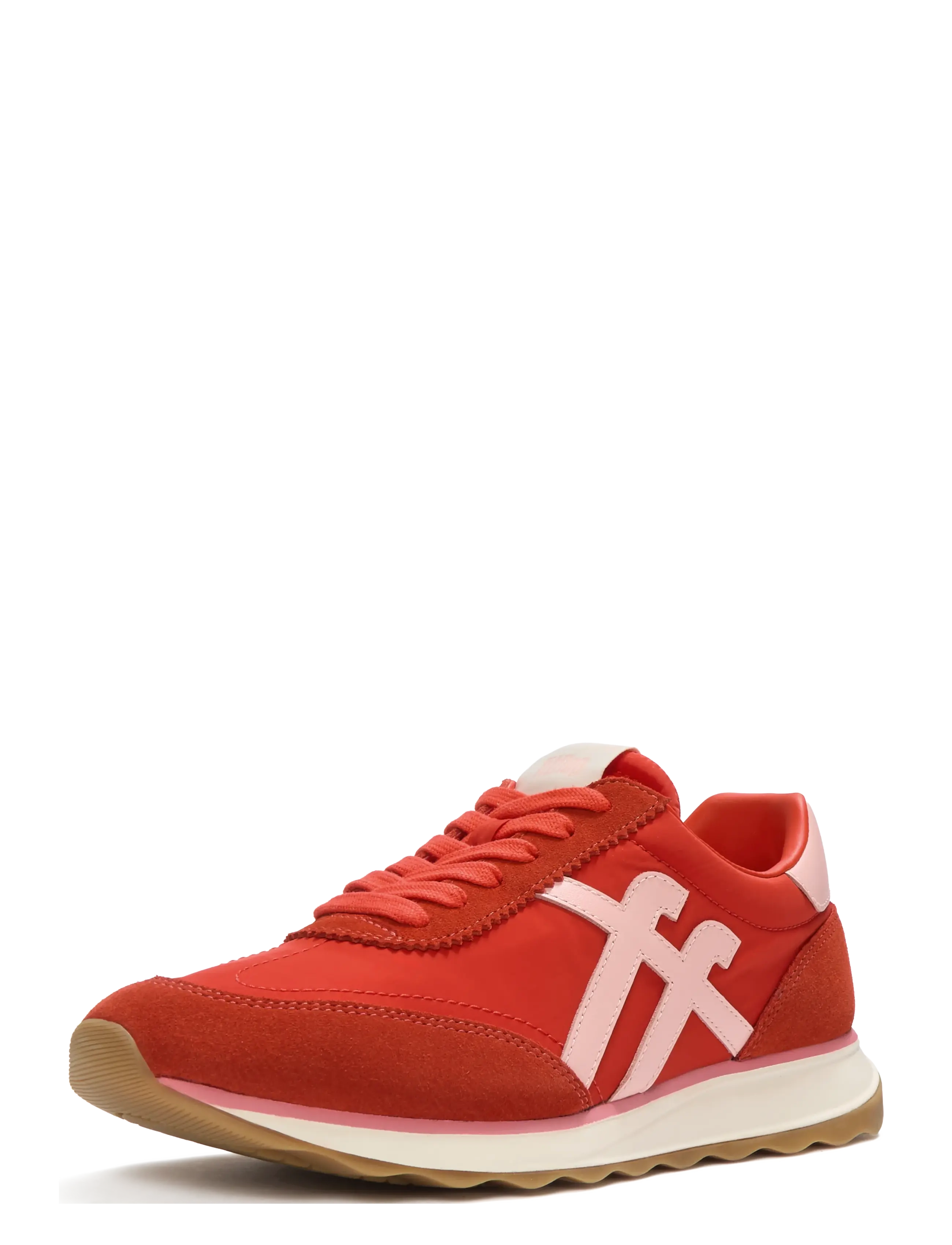 FitFlop - RETRO-Q FF FABRIC/SUEDE SNEAKERS - lave sneakers - cherry tomato/warm pink - 3