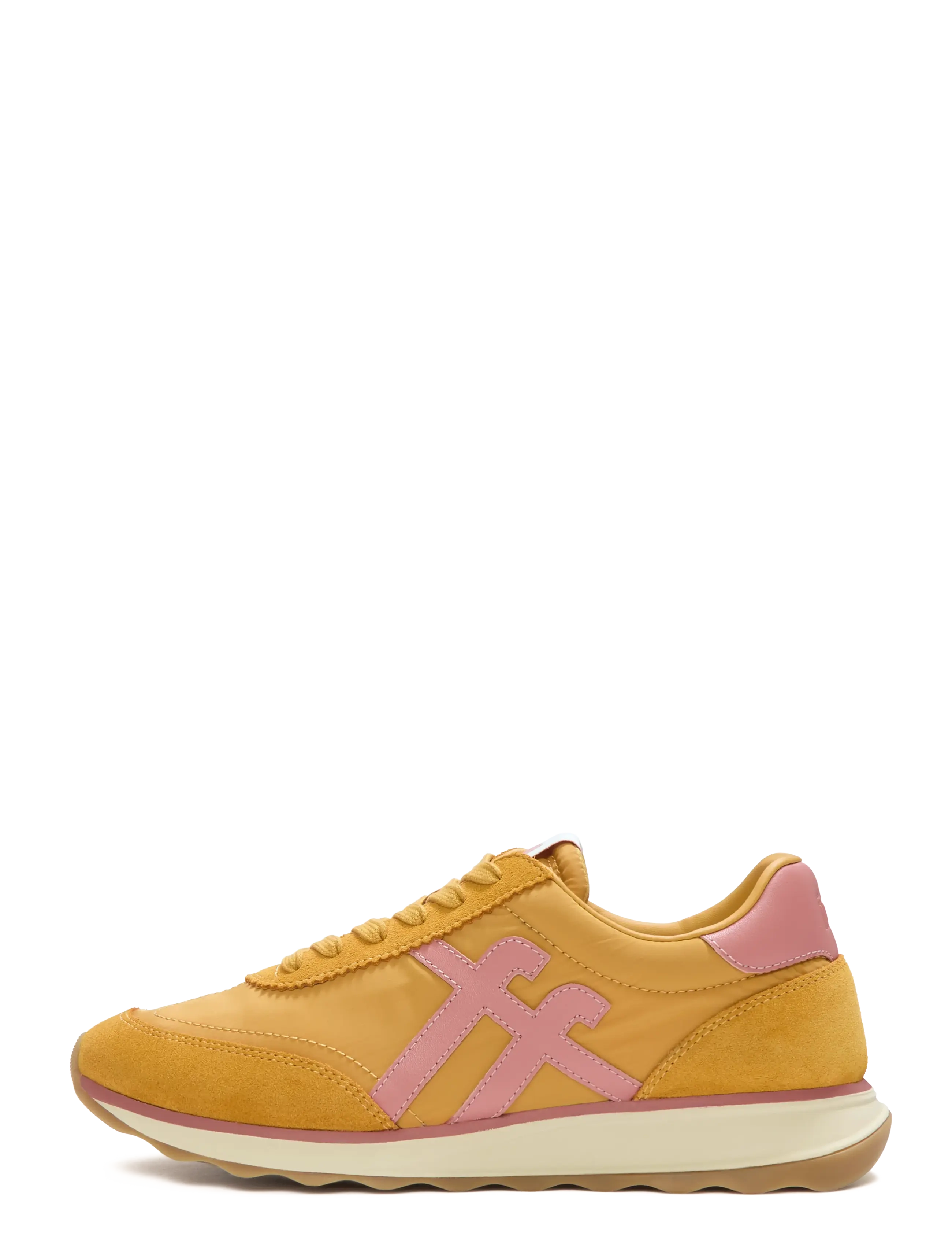 FITFLOP Retro-Q Ff Fabric/Wildleder Sneaker Gelb - 36 - Damen