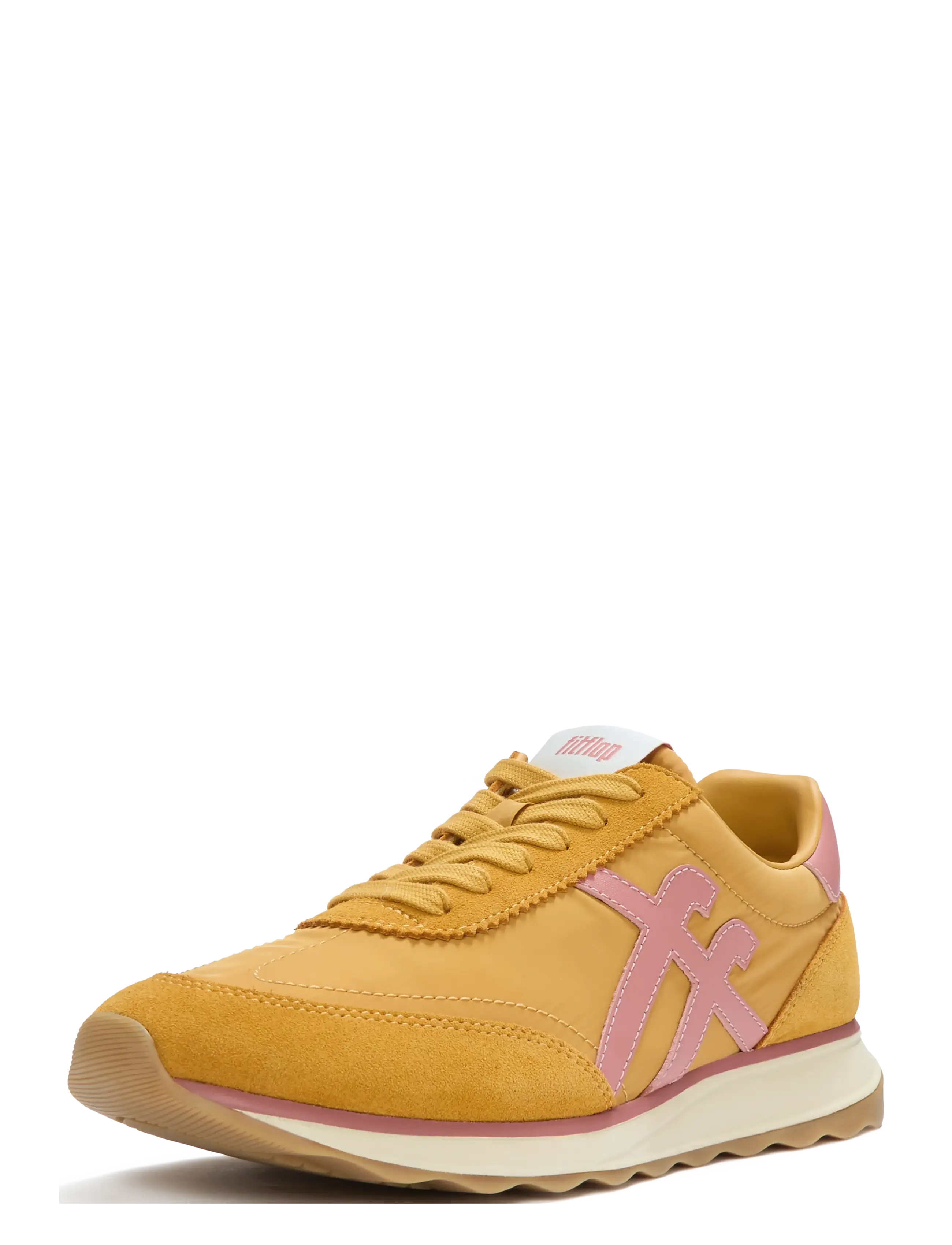FitFlop - RETRO-Q FF FABRIC/SUEDE SNEAKERS - niedrige sneaker - turmeric/desert blush - 3