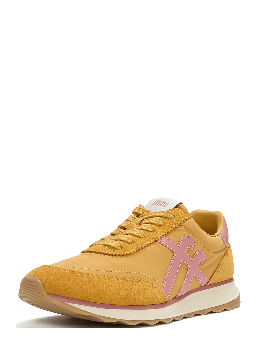 FitFlop - RETRO-Q FF FABRIC/SUEDE SNEAKERS - niedrige sneaker - turmeric/desert blush - 3