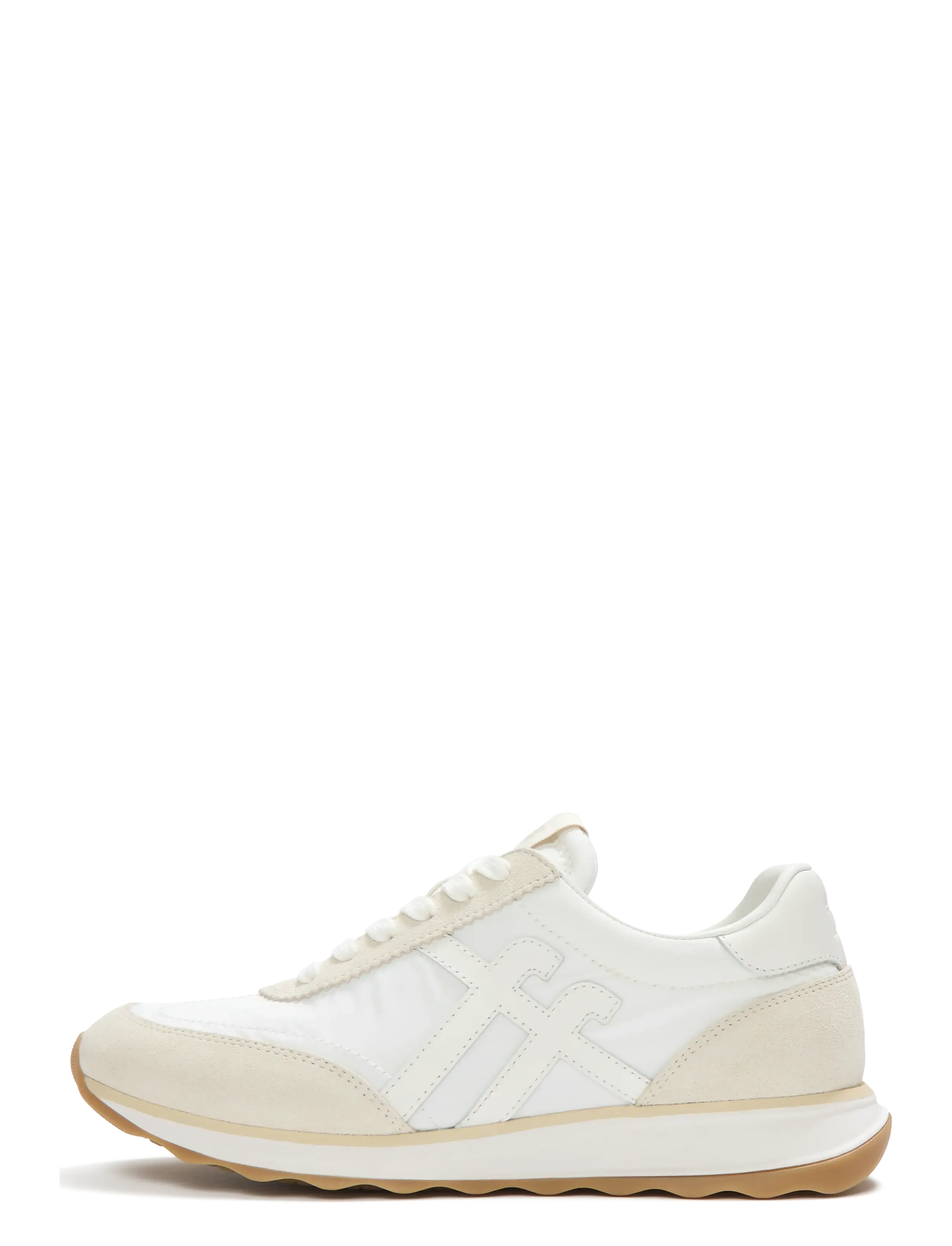 FitFlop RETRO-Q FF FABRIC/SUEDE SNEAKERS - Kampagne - URBAN WHITE MIX / beige