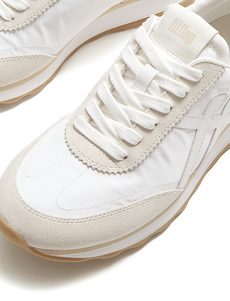 FitFlop - RETRO-Q FF FABRIC/SUEDE SNEAKERS - lave sneakers - urban white mix - 4