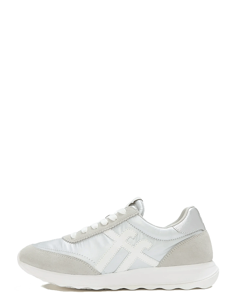 FitFlop - RETRO-Q FF METALLIC-FABRIC/SUEDE SNEAKERS - niedrige sneakers - silver/urban white - 1