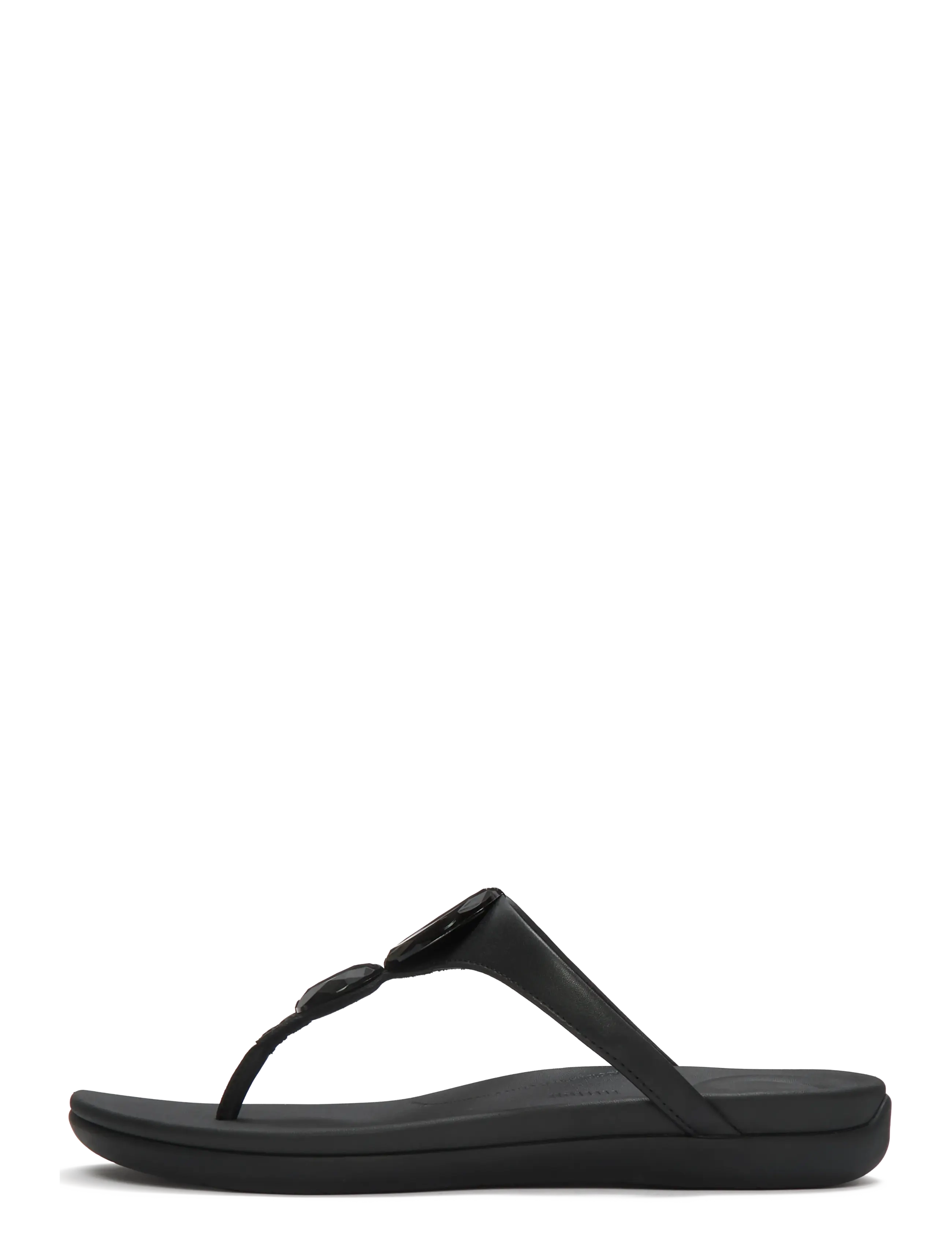 FITFLOP Solay Glossy-Disc Toe-Post Sandalen Schwarz - 39 - Damen