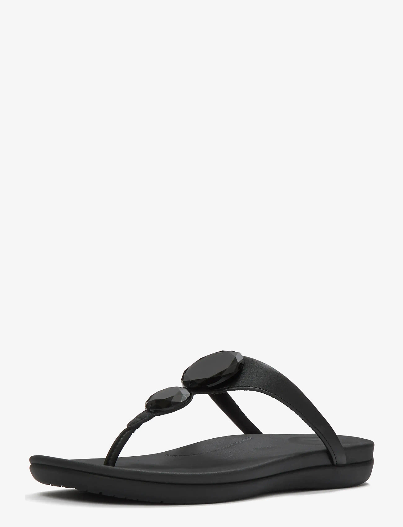 FitFlop - SOLAY GLOSSY-DISC TOE-POST SANDALS - flade sandaler - black - 3
