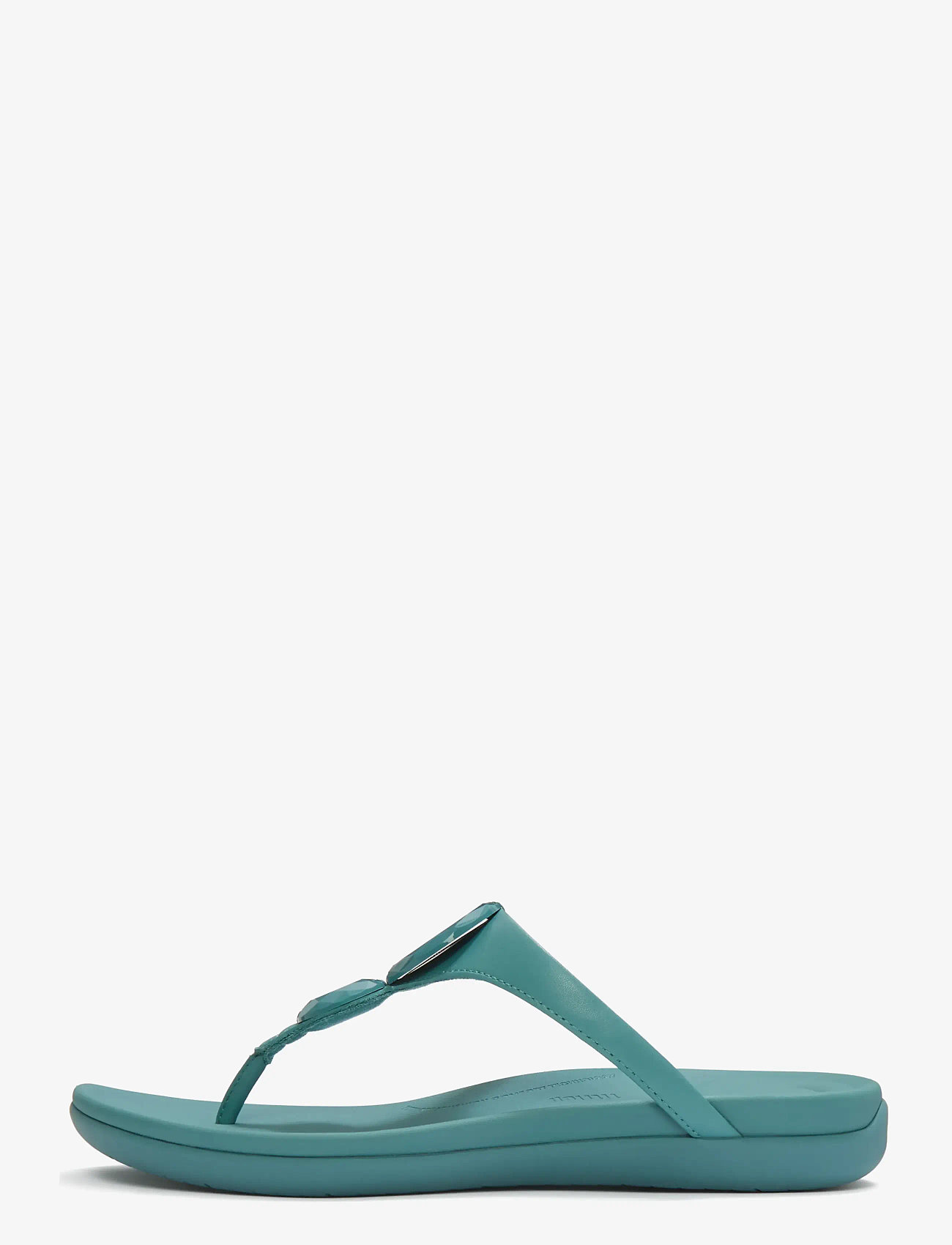 FitFlop - SOLAY GLOSSY-DISC TOE-POST SANDALS - flade sandaler - teal - 1