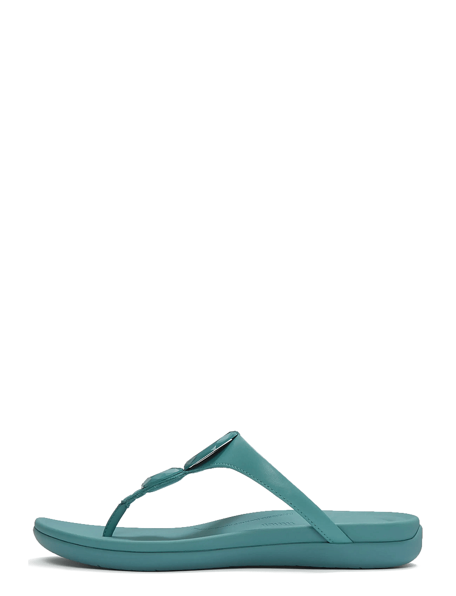 FitFlop - SOLAY GLOSSY-DISC TOE-POST SANDALS - flache sandalen - teal - 1