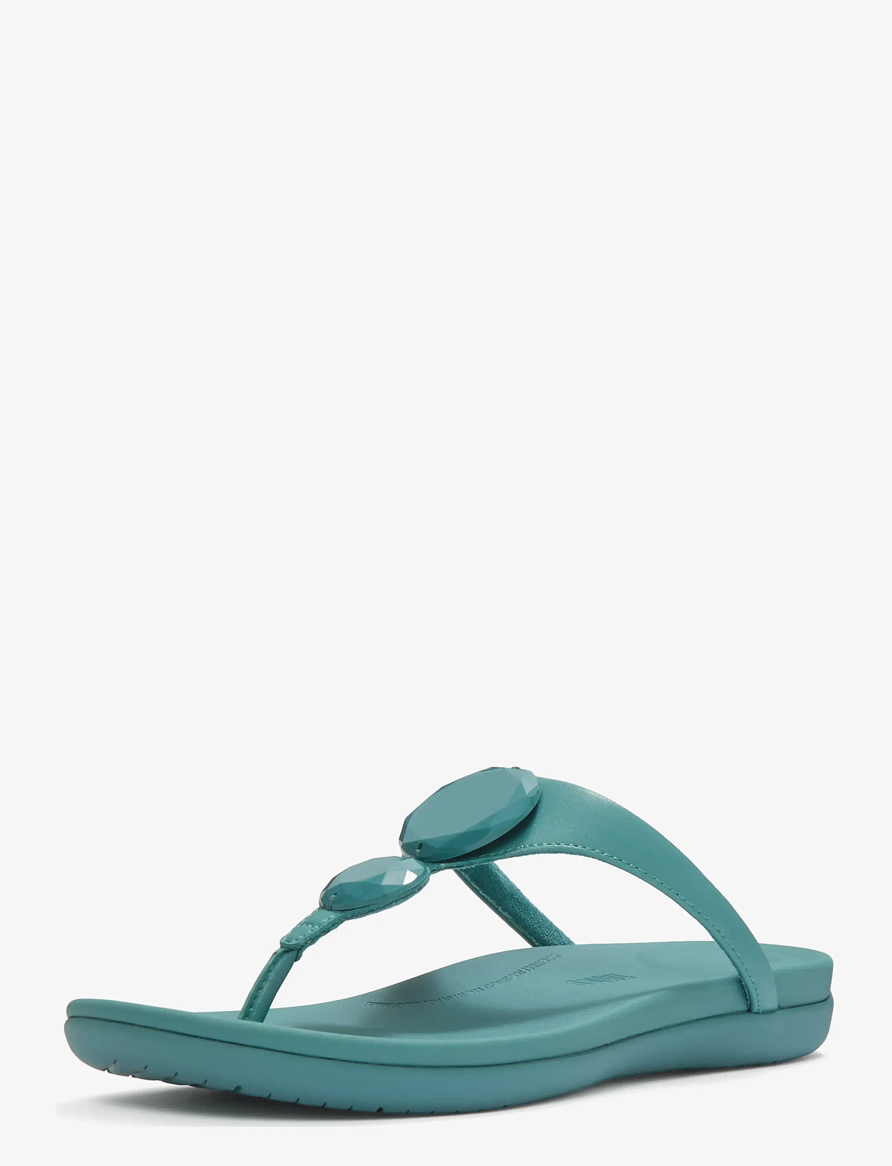 FitFlop - SOLAY GLOSSY-DISC TOE-POST SANDALS - flade sandaler - teal - 3