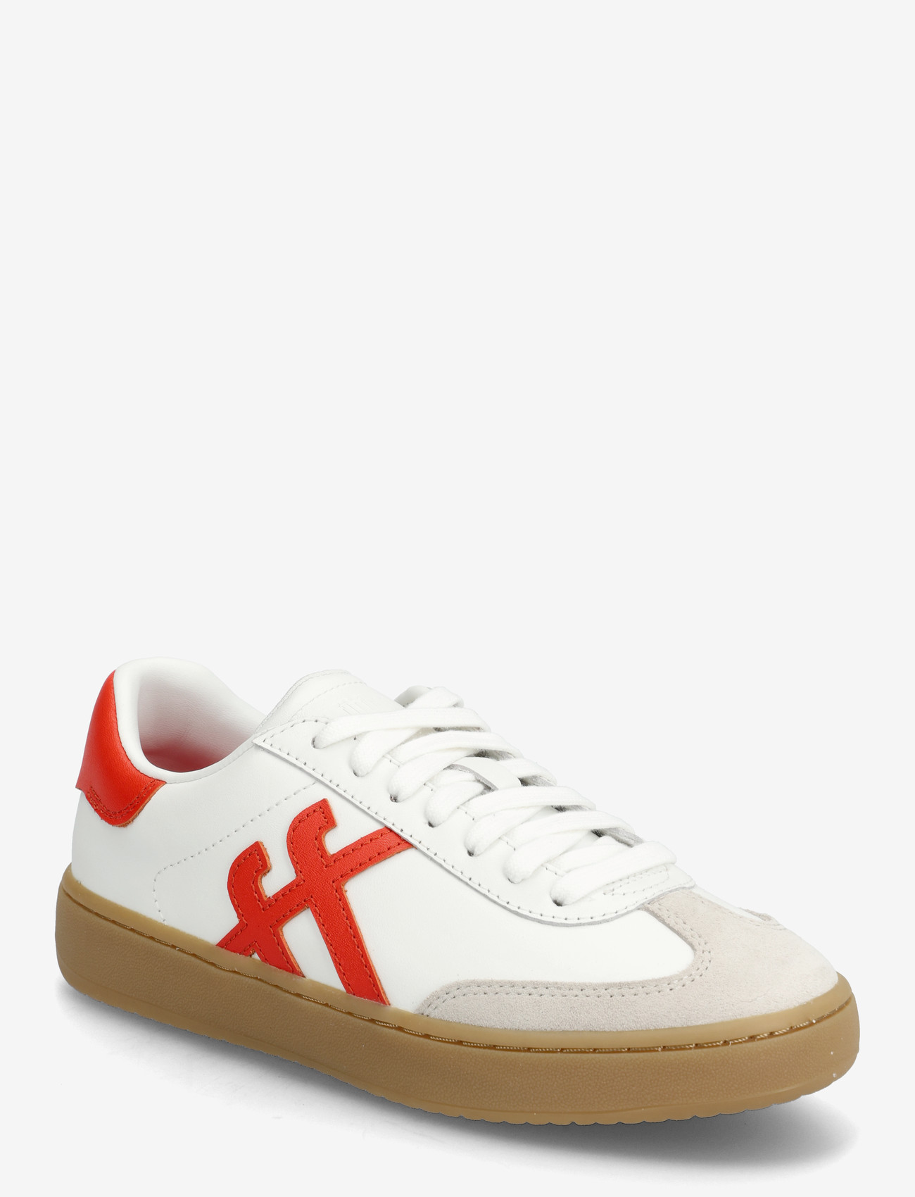 FitFlop - THE DASH T-TOE LEATHER SNEAKERS - konfirmation - urban white/cherry tomato - 1