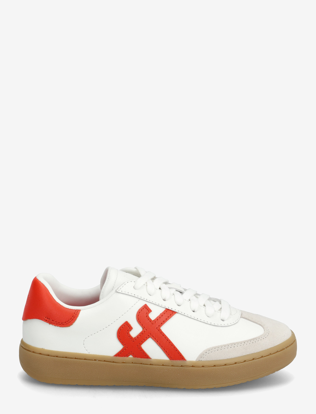 FitFlop - THE DASH T-TOE LEATHER SNEAKERS - konfirmation - urban white/cherry tomato - 2