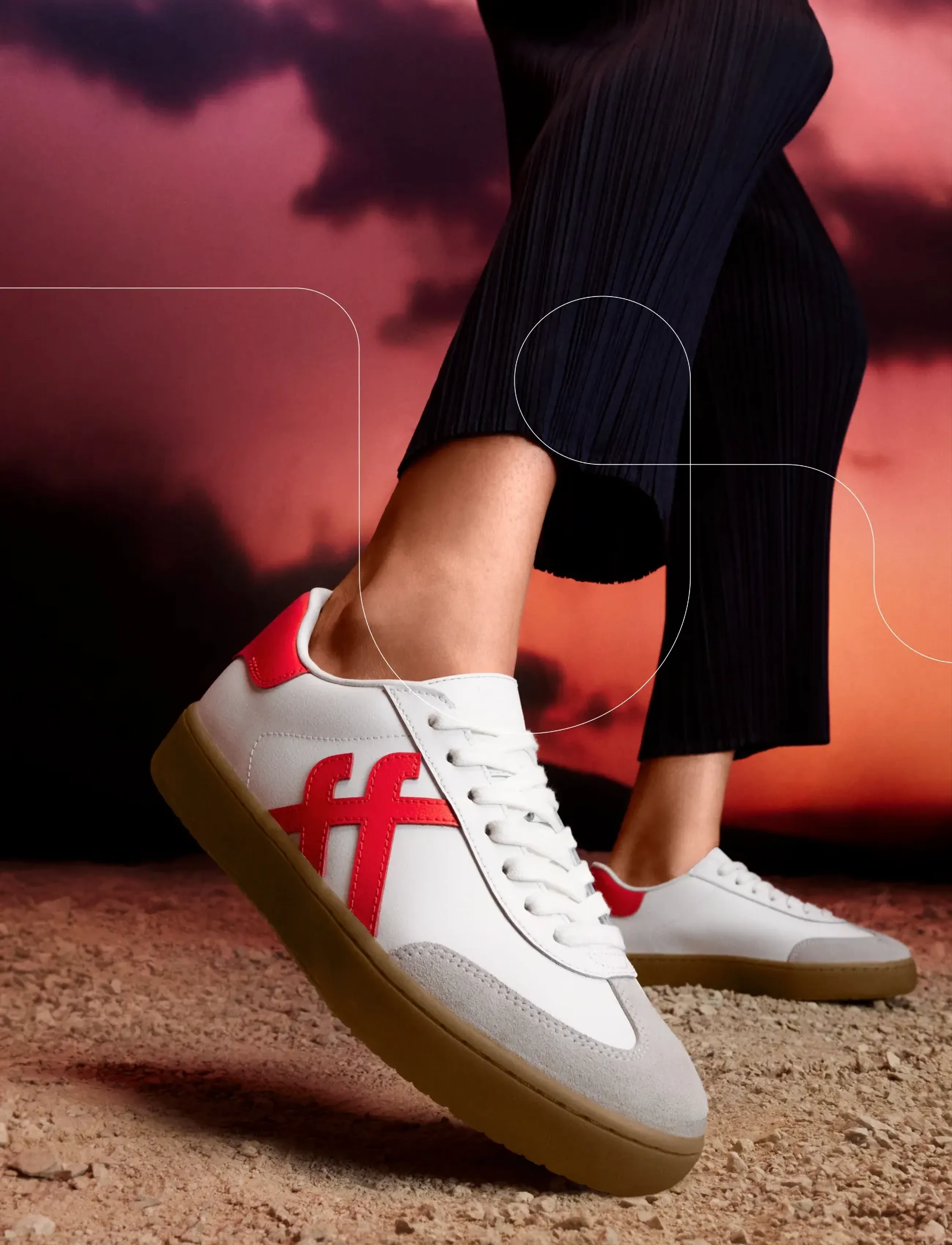 Fitflop The Dash T-Toe Leather Sneakers dam – bild 2