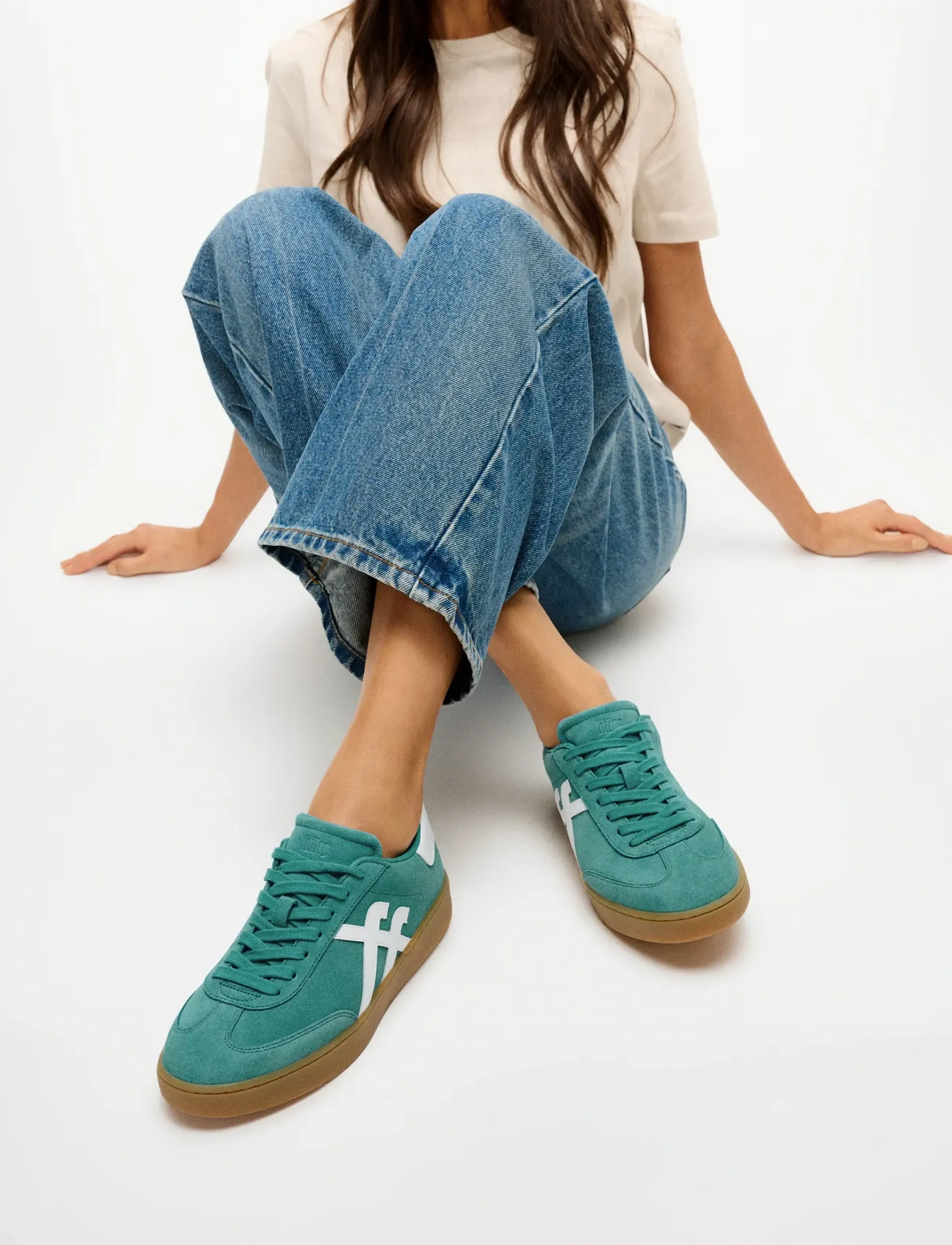 FitFlop The Dash T-Toe Suede Sneakers, 37, Blau - Low-top Frauen