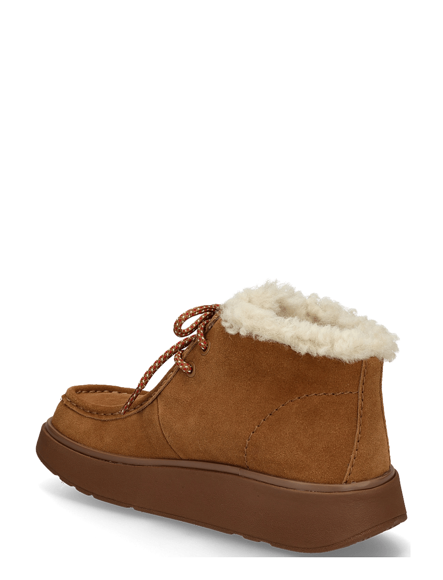 FitFlop - GEN-FF SUEDE SHEARLING LACE UP BOOTS - terracotta tan - 1