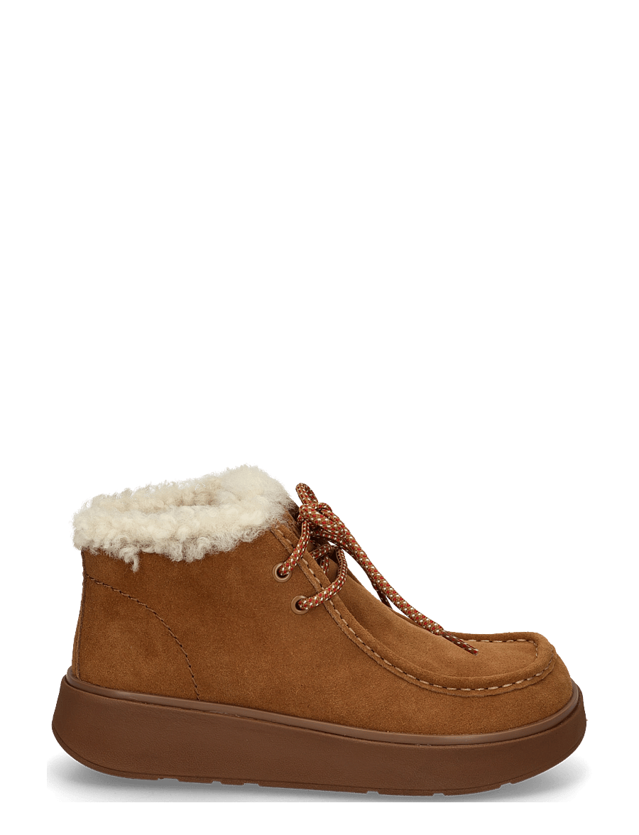 FitFlop - GEN-FF SUEDE SHEARLING LACE UP BOOTS - terracotta tan - 2