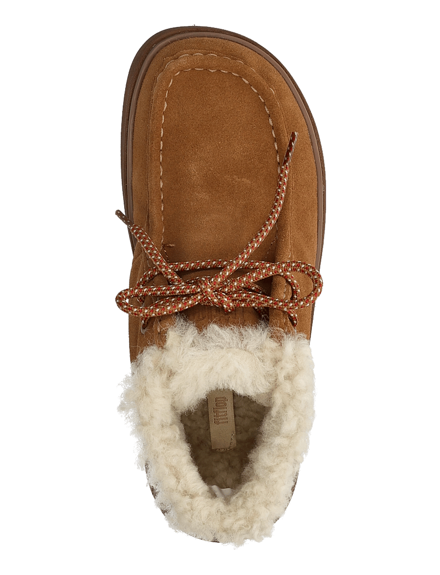 FitFlop - GEN-FF SUEDE SHEARLING LACE UP BOOTS - terracotta tan - 3