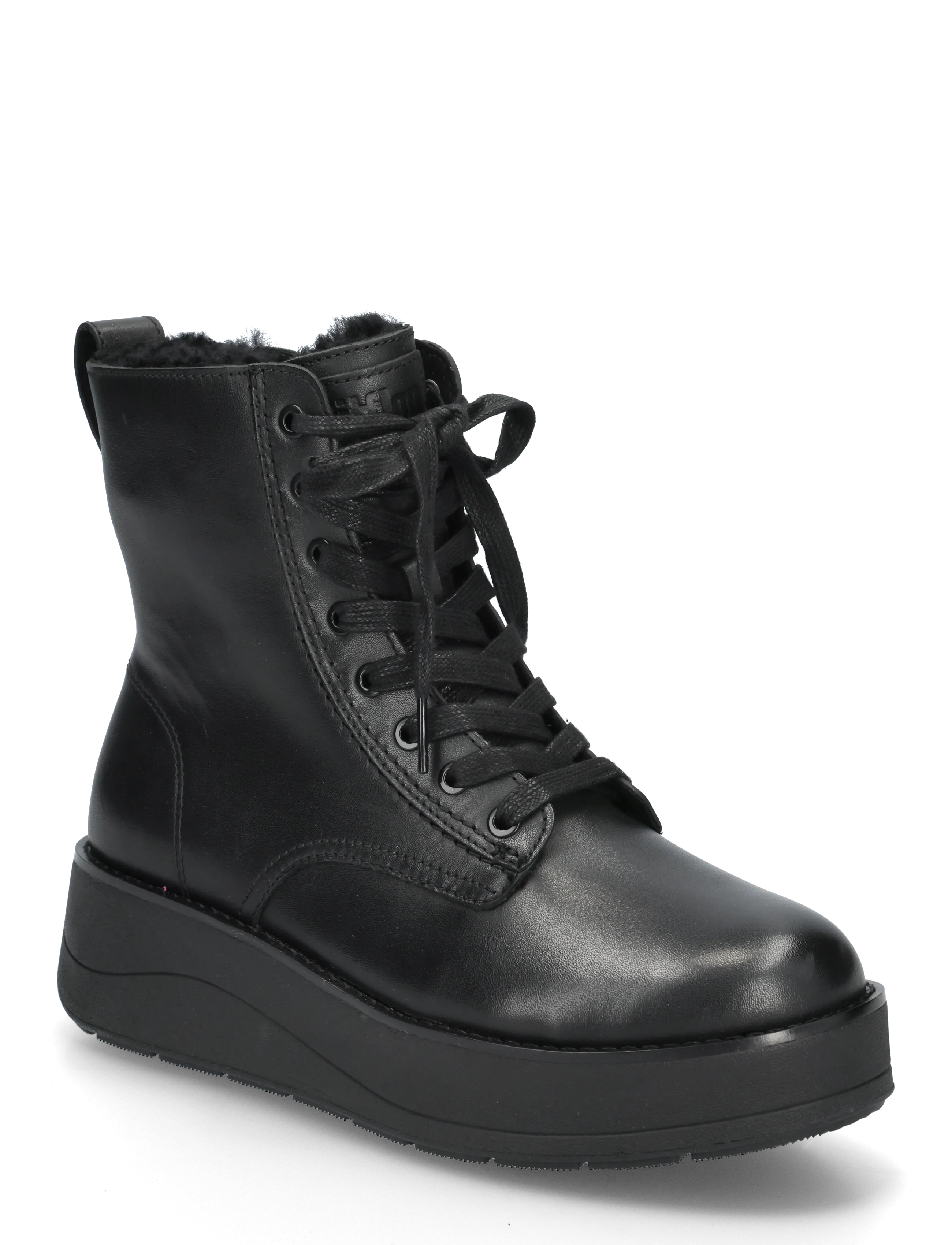 FitFlop GEN-FF ROAM SHEARLING LEATHER BOOTS - Boots - ALL BLACK / black