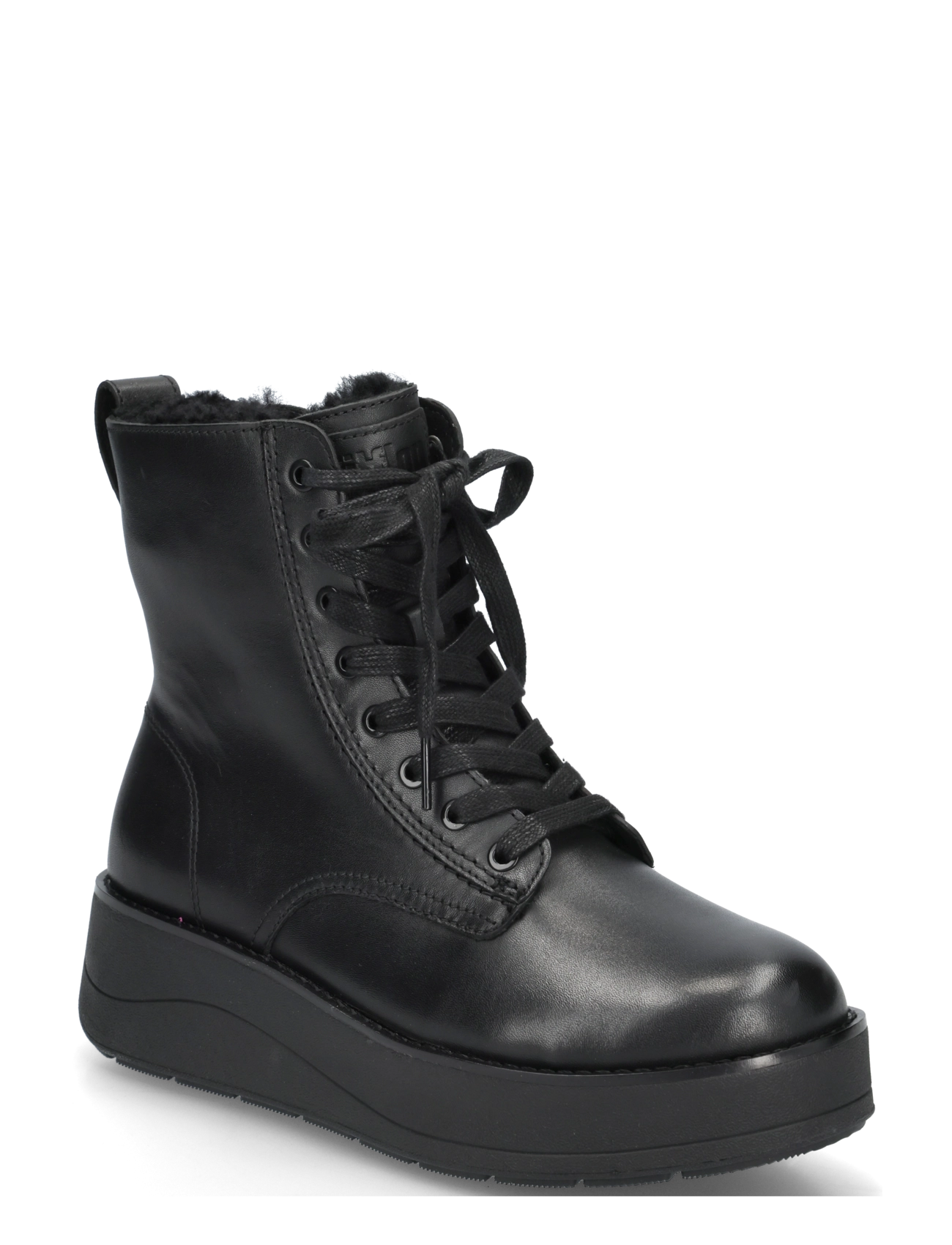 FitFlop GEN-FF ROAM SHEARLING LEATHER BOOTS - Stiefeletten - ALL BLACK / black