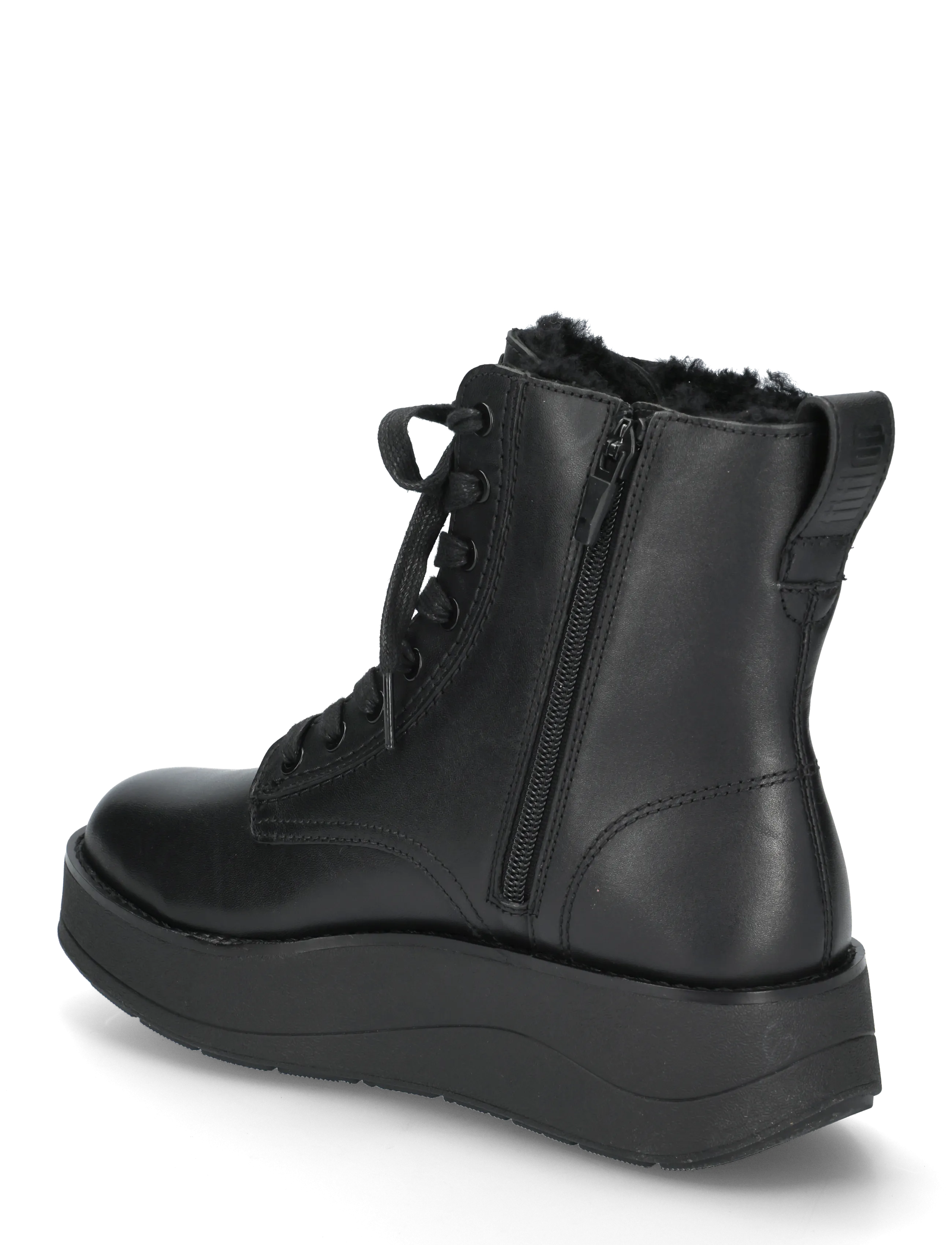 FitFlop - GEN-FF ROAM SHEARLING LEATHER BOOTS - flade ankelstøvler - all black - 1