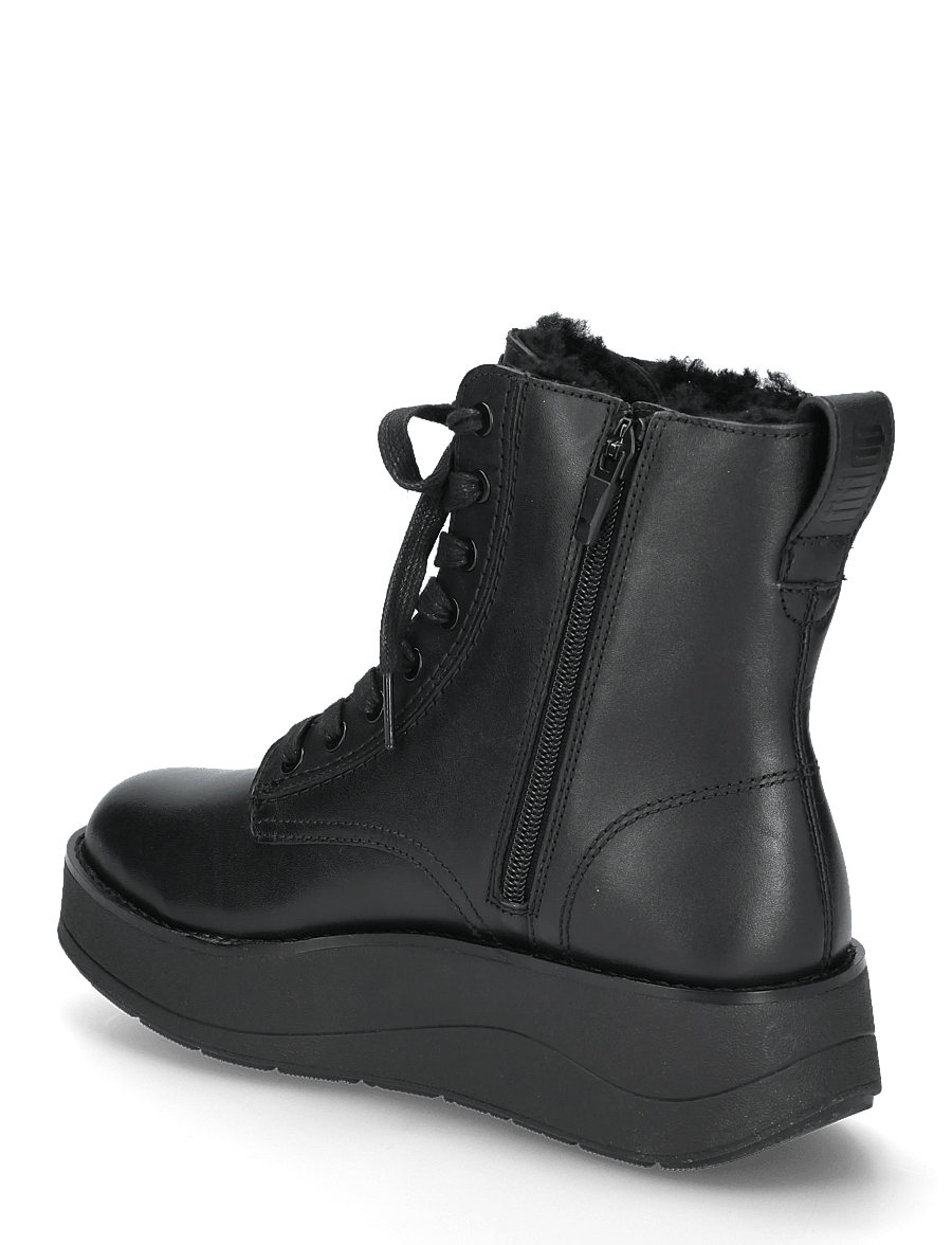 FitFlop - GEN-FF ROAM SHEARLING LEATHER BOOTS - flade ankelstøvler - all black - 1