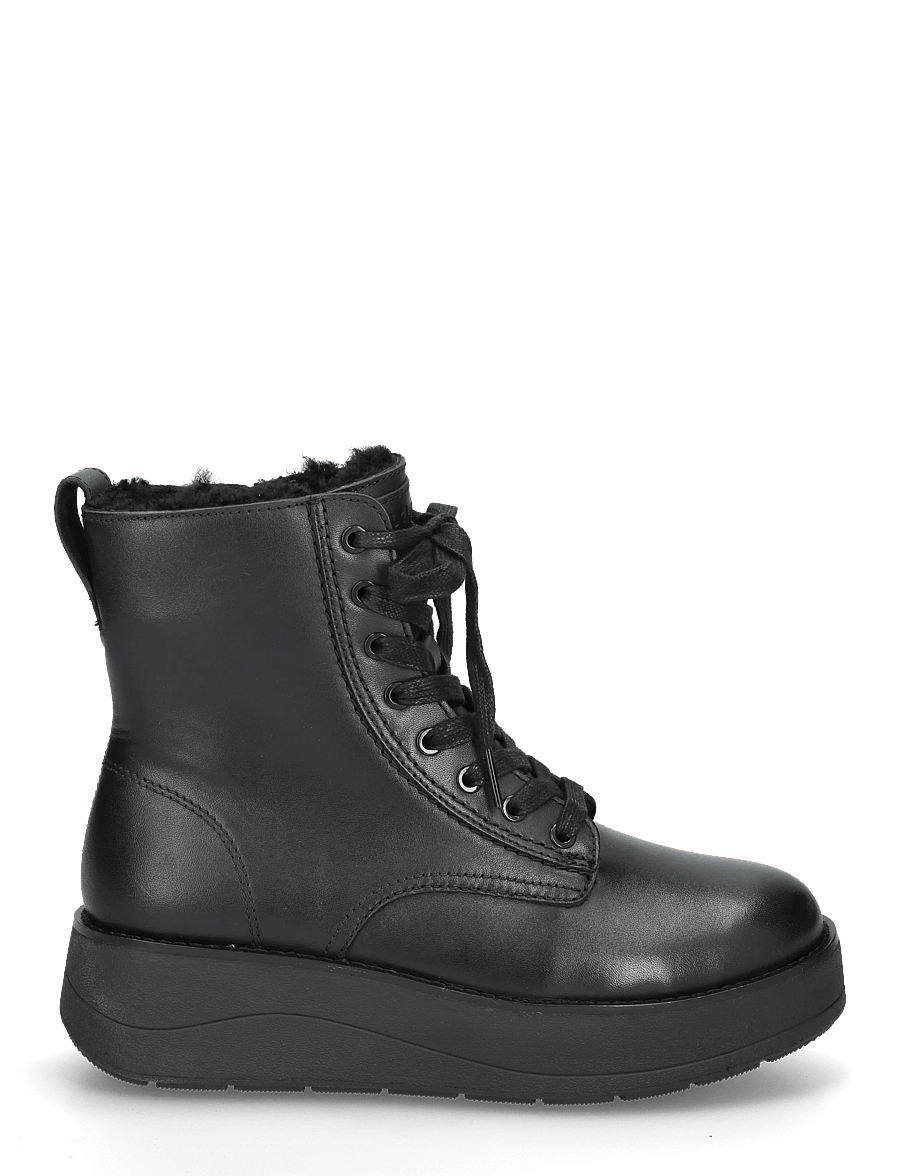 FitFlop - GEN-FF ROAM SHEARLING LEATHER BOOTS - flade ankelstøvler - all black - 2