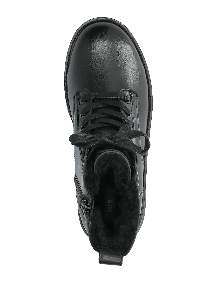 FitFlop - GEN-FF ROAM SHEARLING LEATHER BOOTS - flade ankelstøvler - all black - 3