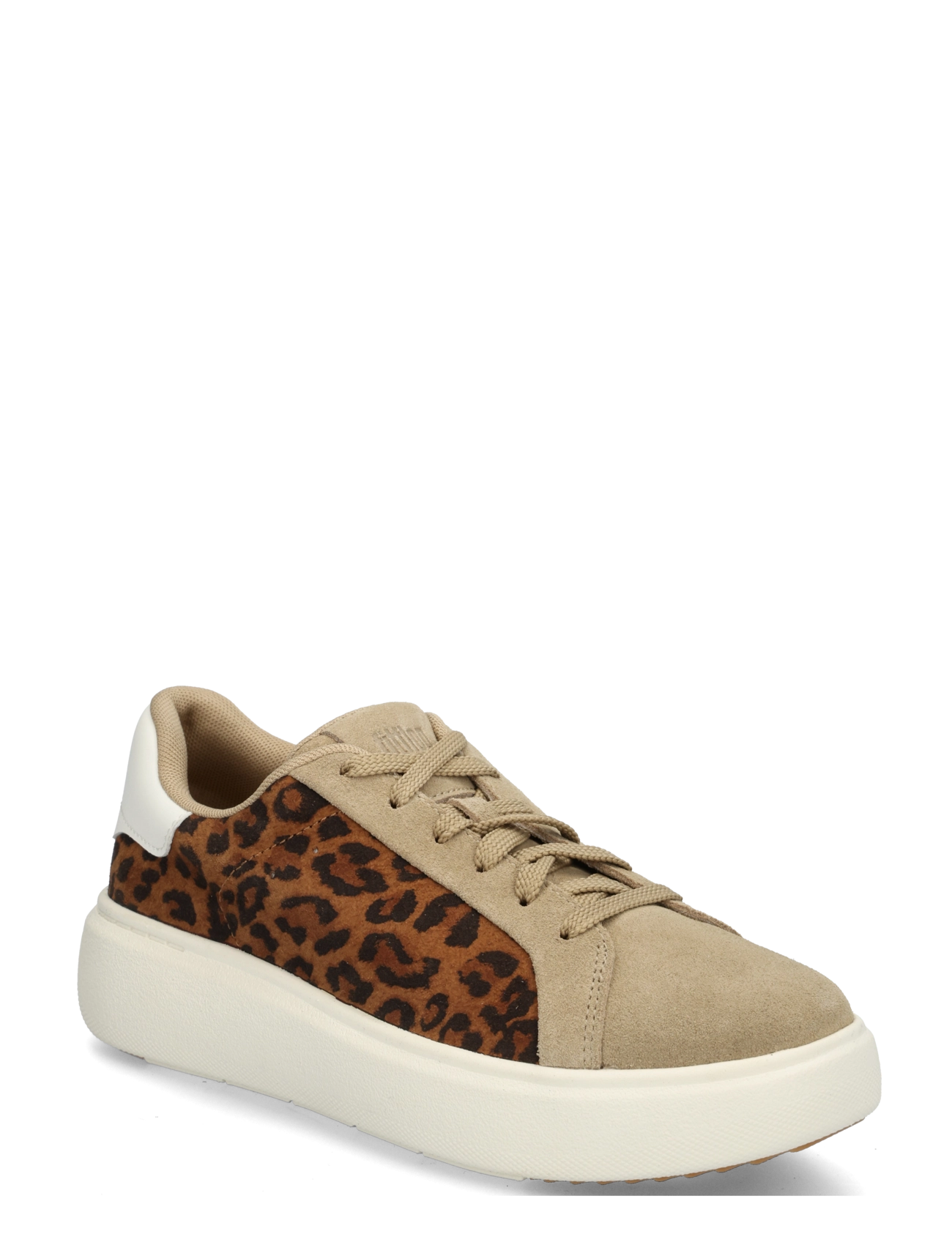FitFlop RTG SUEDE LEOPARD LACE UP TRAINERS - Jalanõud - CAPPUCCINO / multi