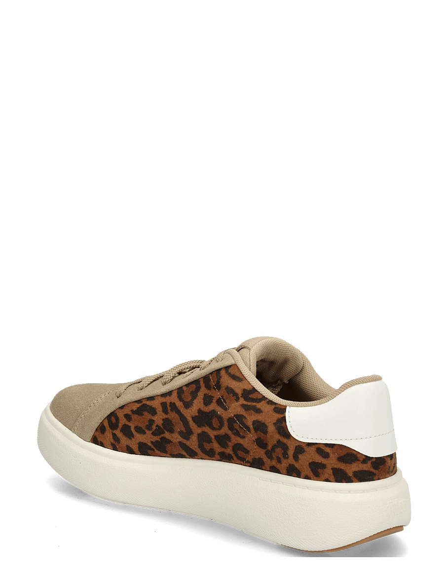 FitFlop - RTG SUEDE LEOPARD LACE UP TRAINERS - madala säärega tossud - cappuccino - 2