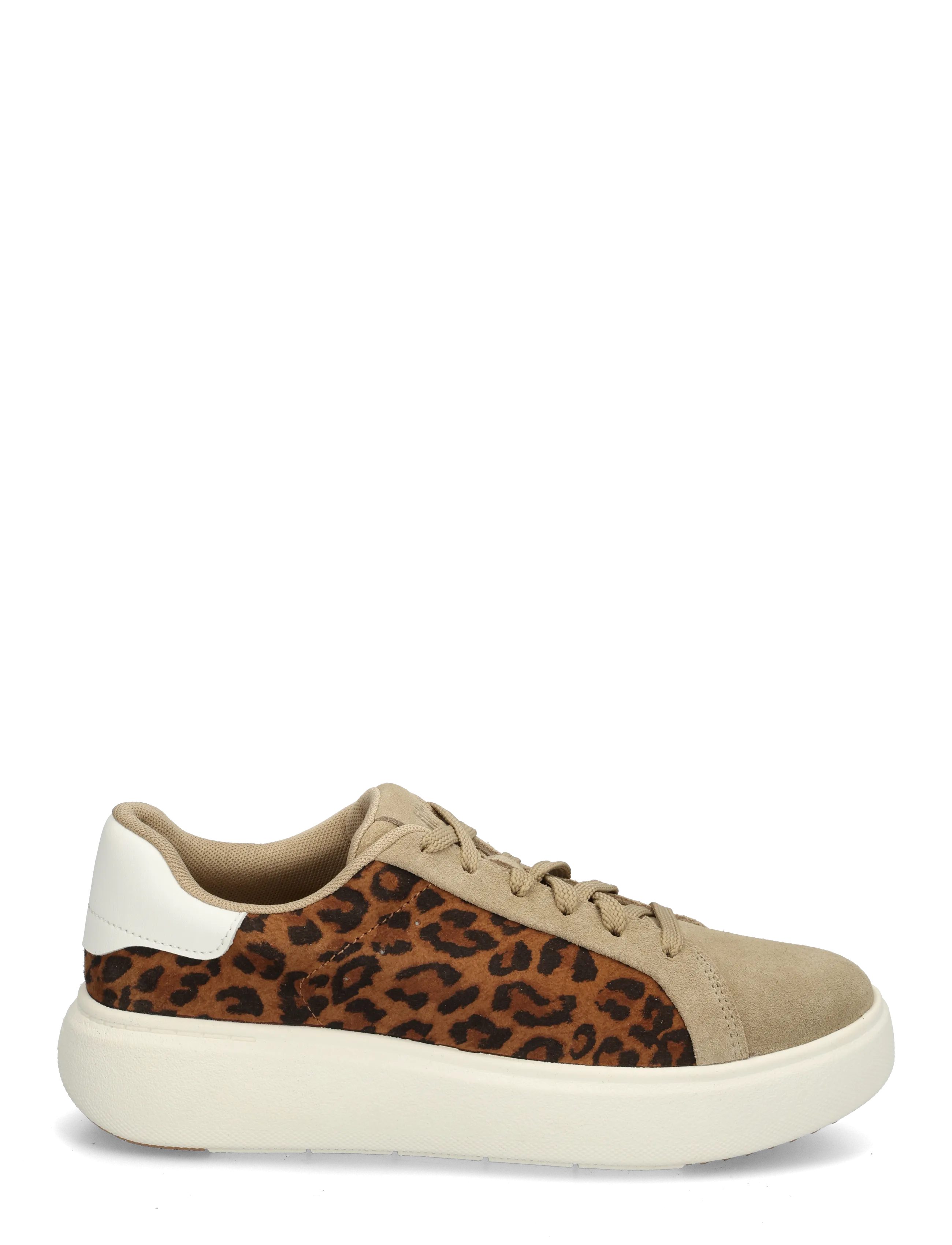 FitFlop - RTG SUEDE LEOPARD LACE UP TRAINERS - madala säärega tossud - cappuccino - 3