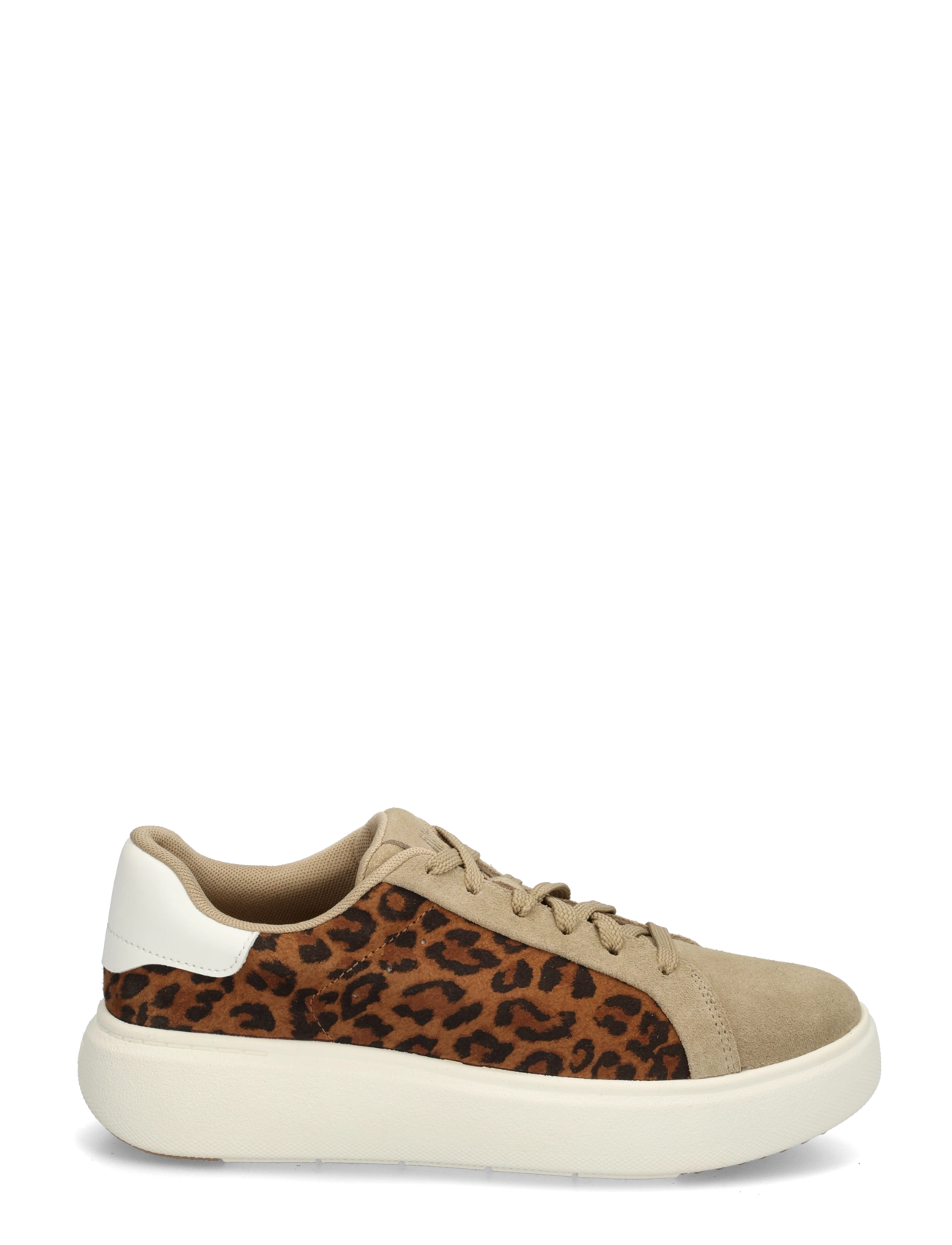 FitFlop - RTG SUEDE LEOPARD LACE UP TRAINERS - madala säärega tossud - cappuccino - 3