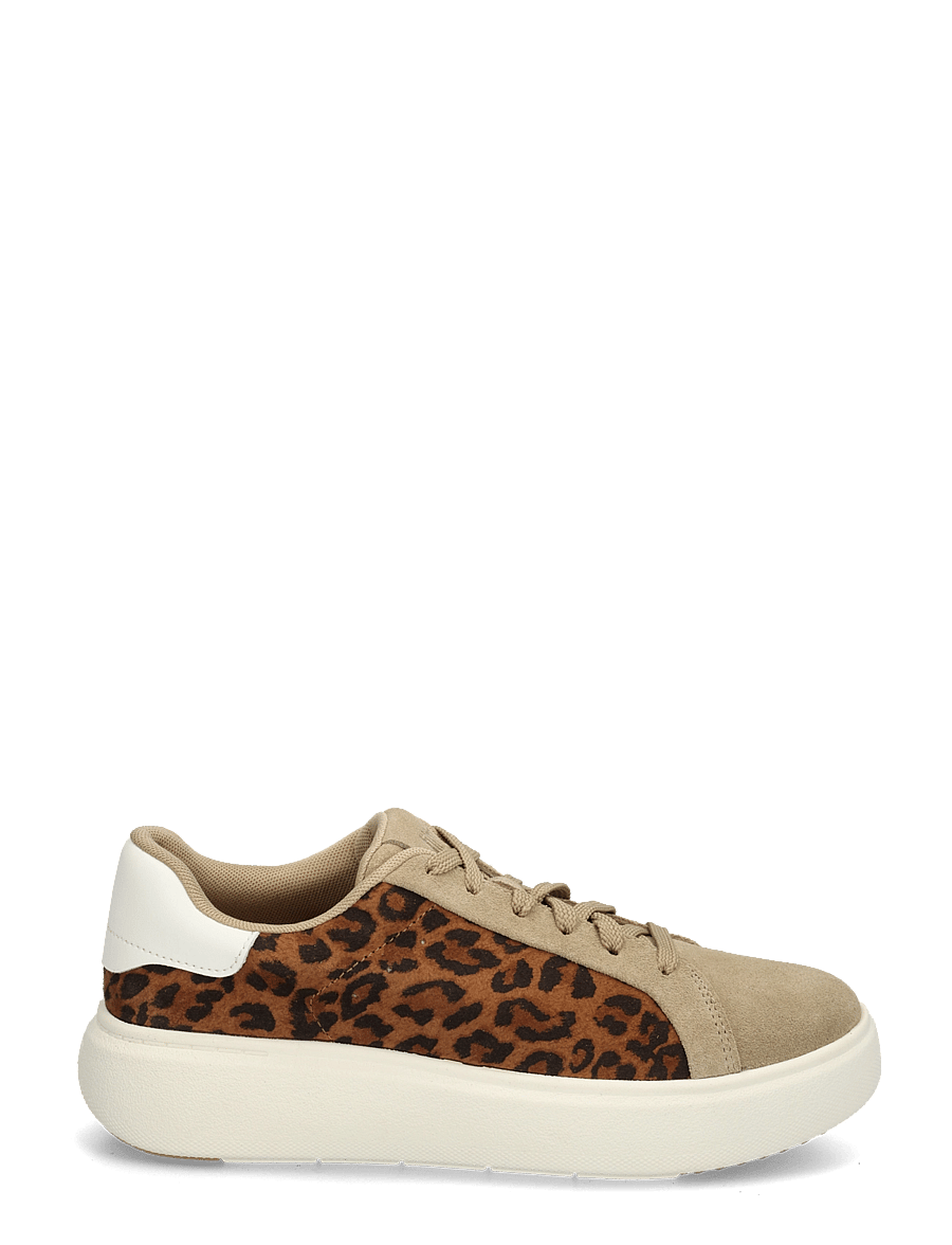 FitFlop - RTG SUEDE LEOPARD LACE UP TRAINERS - madala säärega tossud - cappuccino - 3