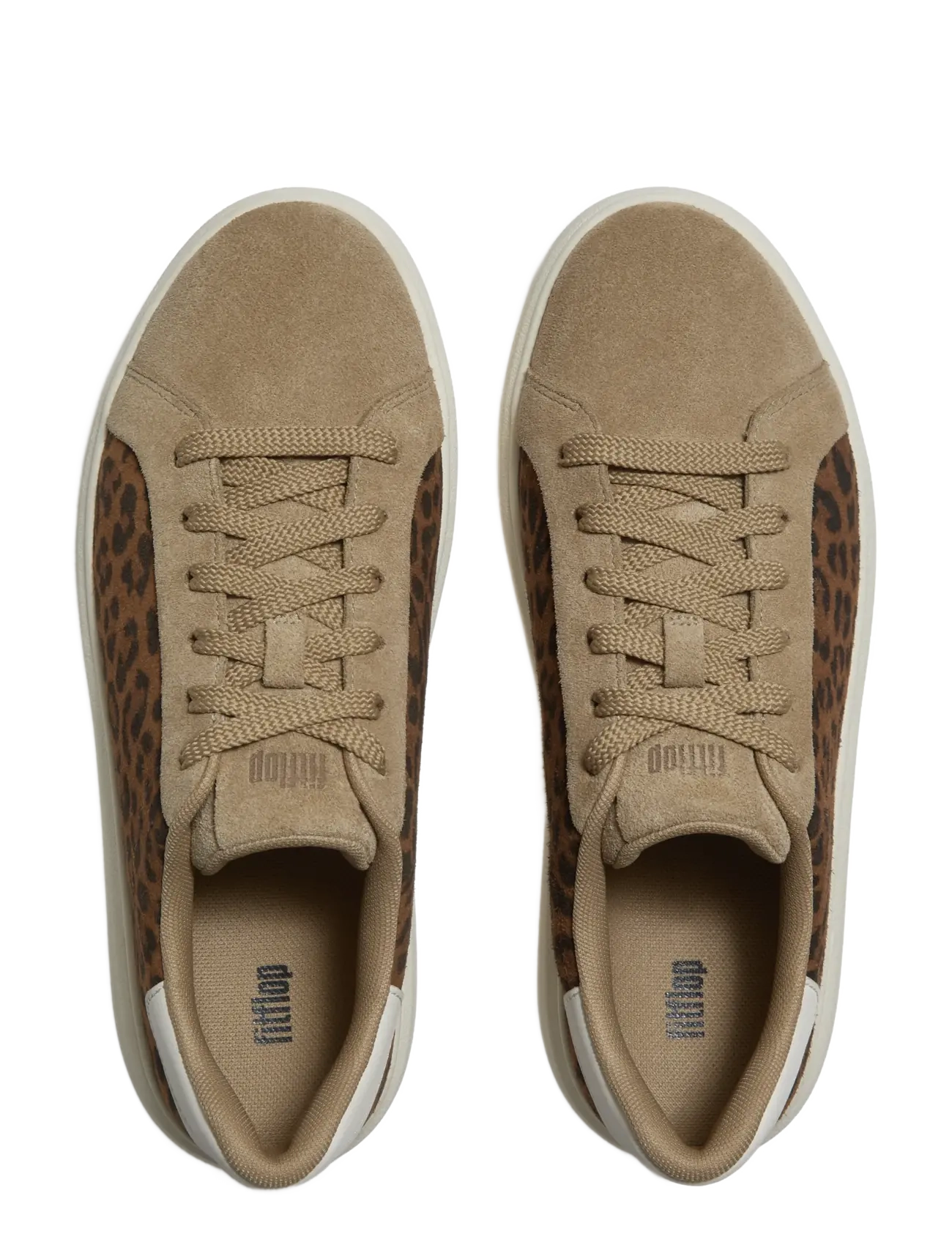 FitFlop - RTG SUEDE LEOPARD LACE UP TRAINERS - cappuccino - 3