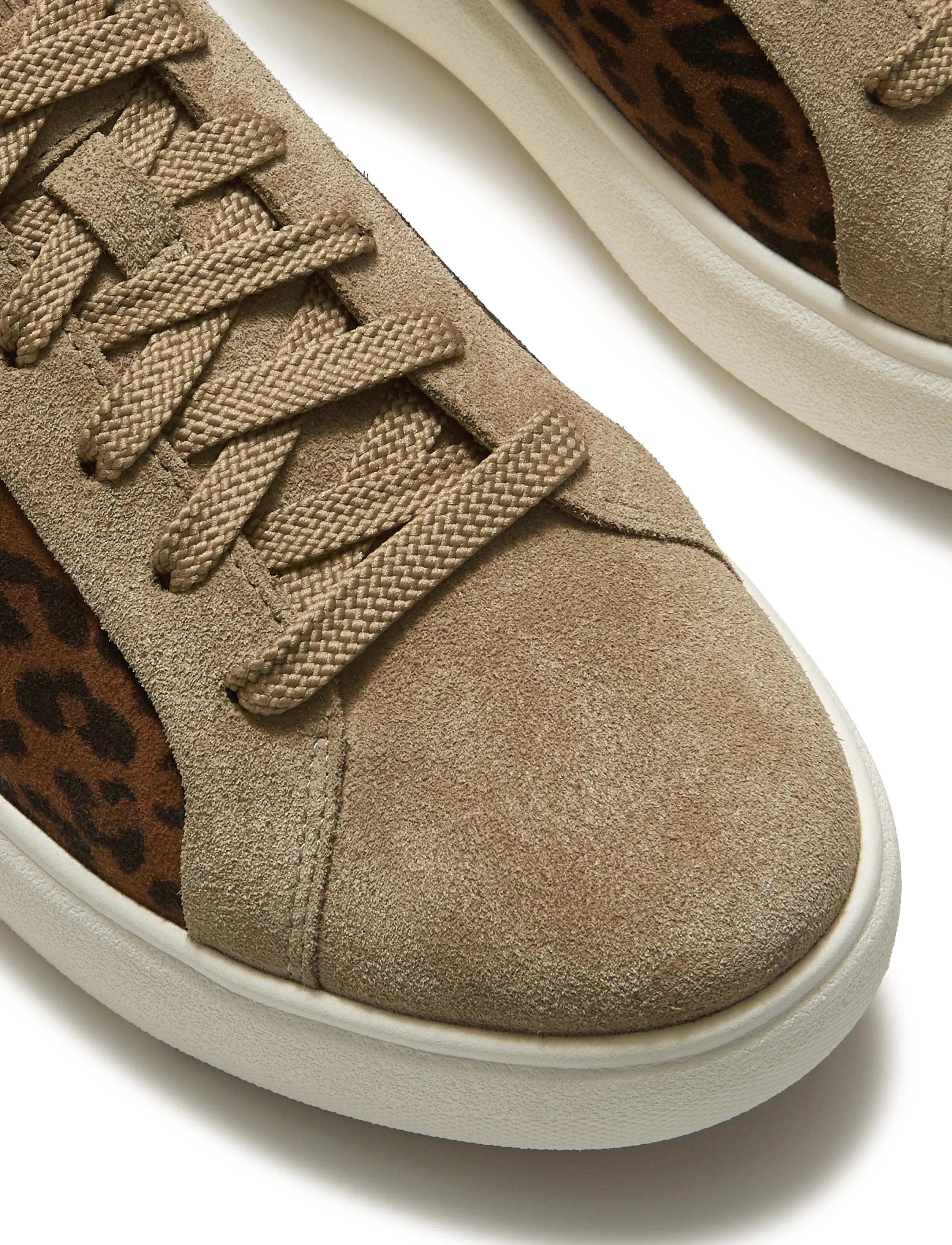 FitFlop - RTG SUEDE LEOPARD LACE UP TRAINERS - cappuccino - 4