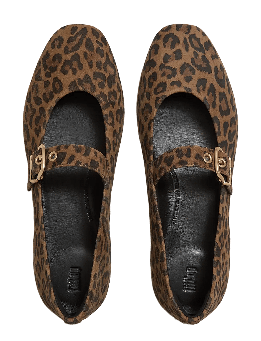FitFlop - DELICATO SUEDE LEOPARD MARY JANES - tan/black - 2