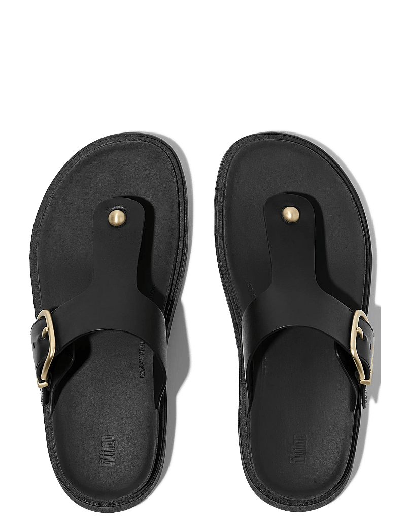 FitFlop - GEN-FF BUCKLE LEATHER TOE-POST SANDALS - platvorm sandaalid - black - 2