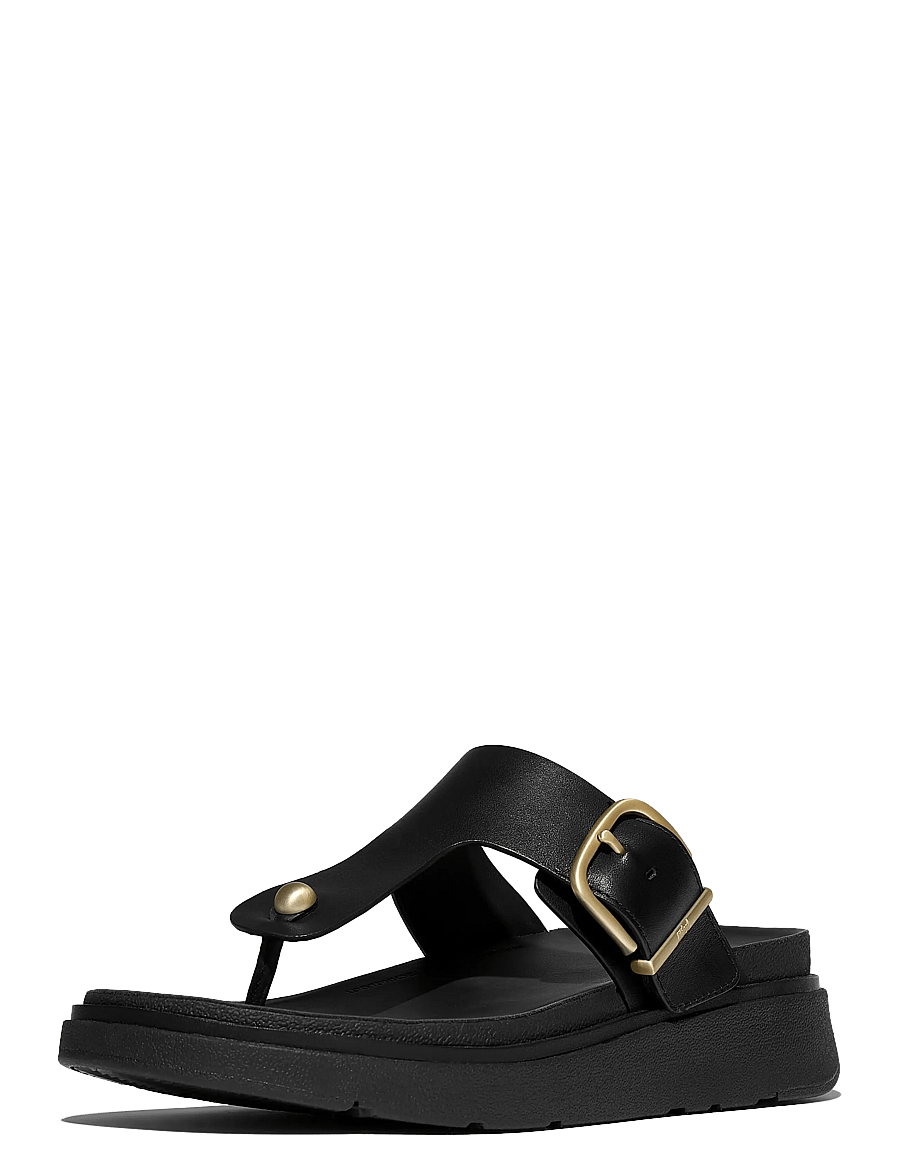 FitFlop - GEN-FF BUCKLE LEATHER TOE-POST SANDALS - platformsandalen - black - 3