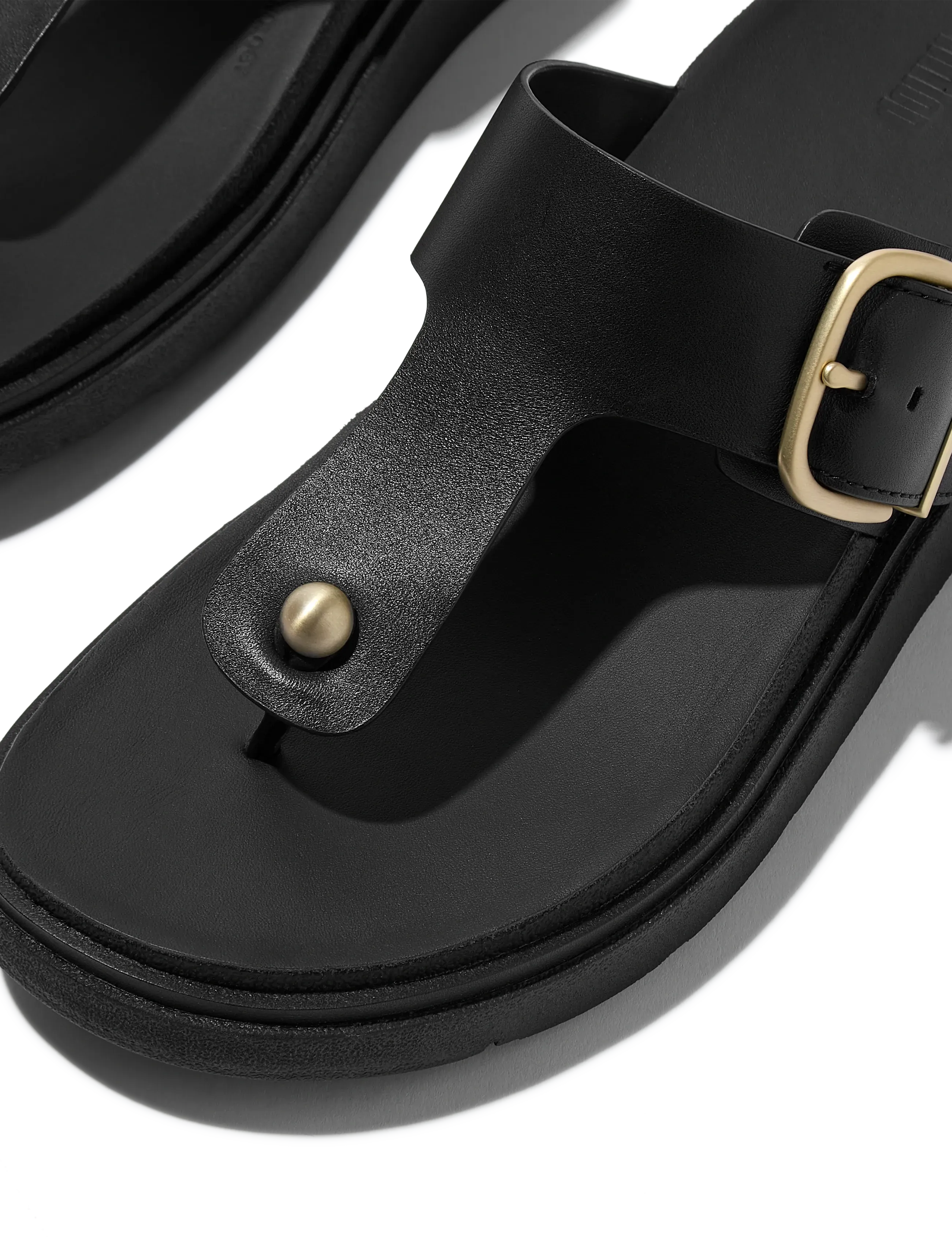 FitFlop - GEN-FF BUCKLE LEATHER TOE-POST SANDALS - platformsandalen - black - 4